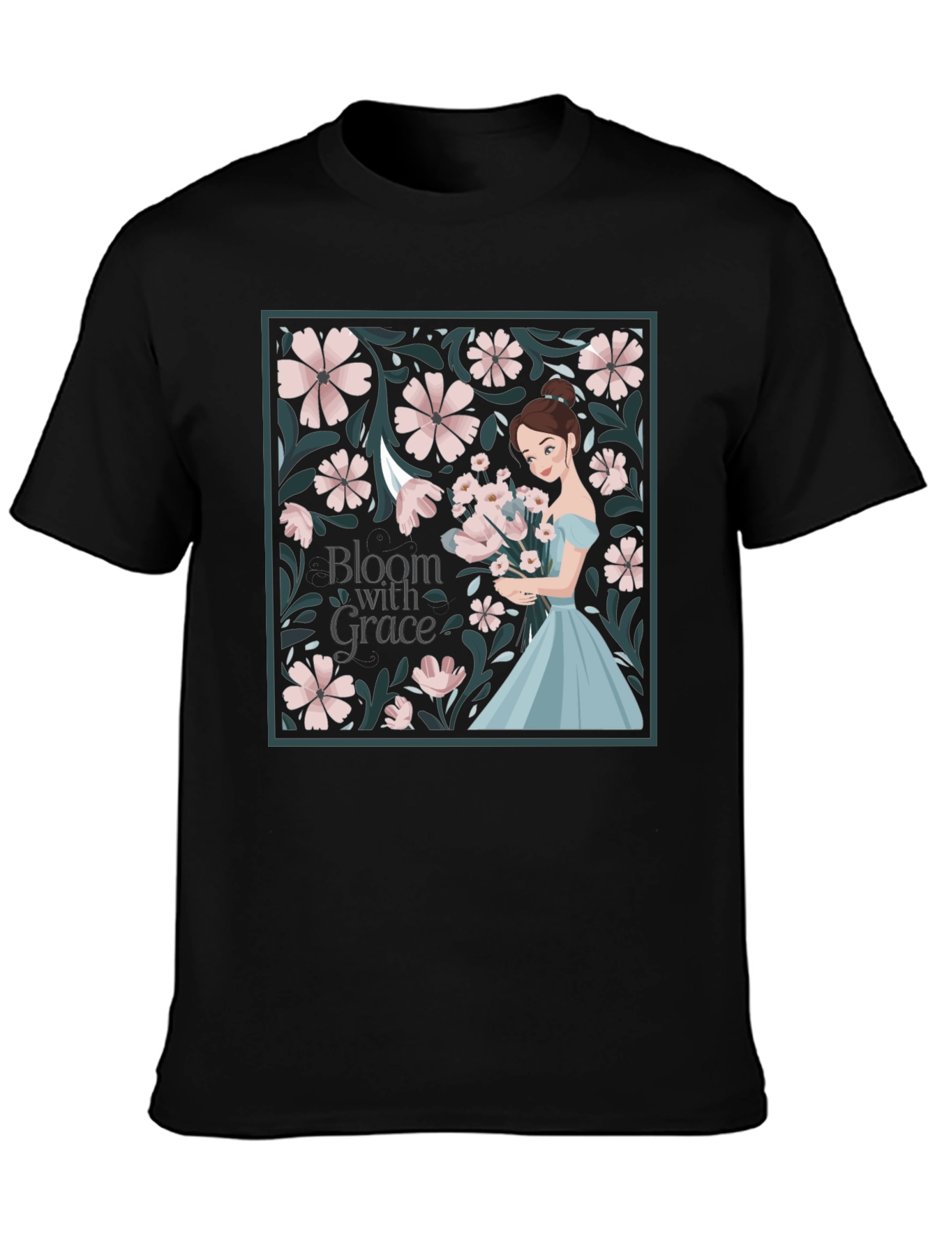 Black Bloom with Grace T-Shirt view 3
