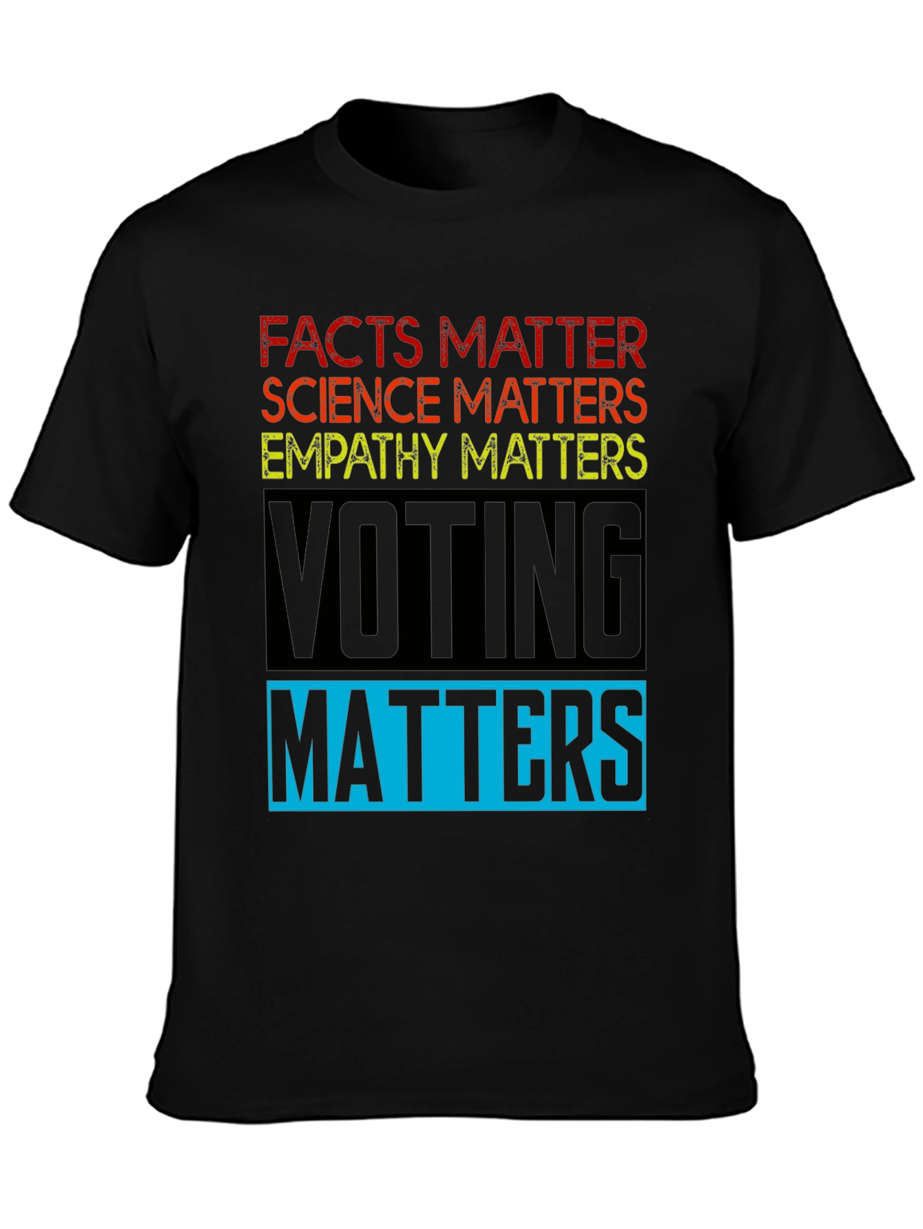 Black Facts Matter Graphic T-Shirt view 3