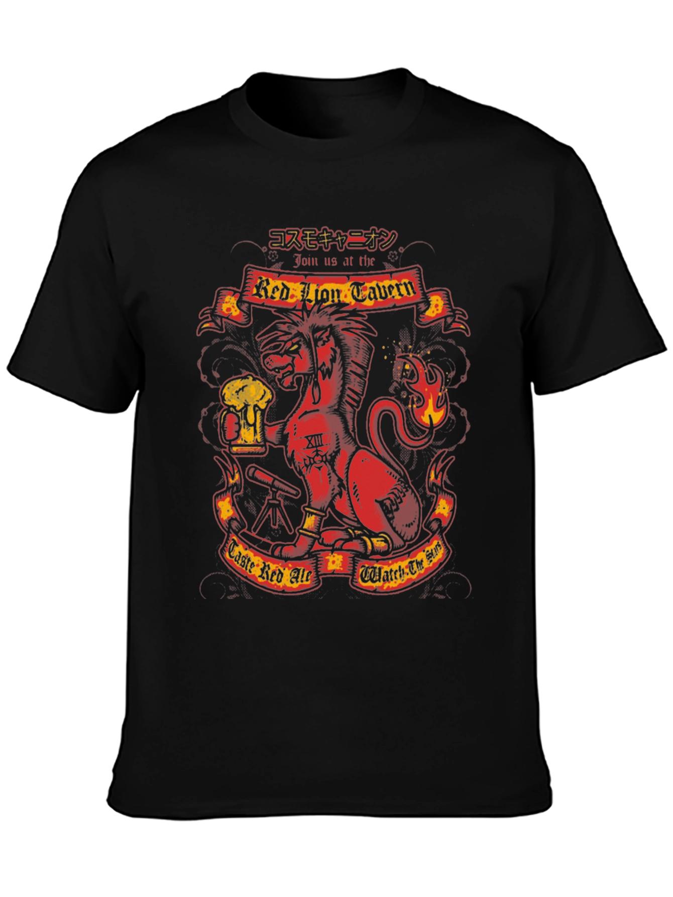 Black Red Lion Tavern Graphic Tee view 3