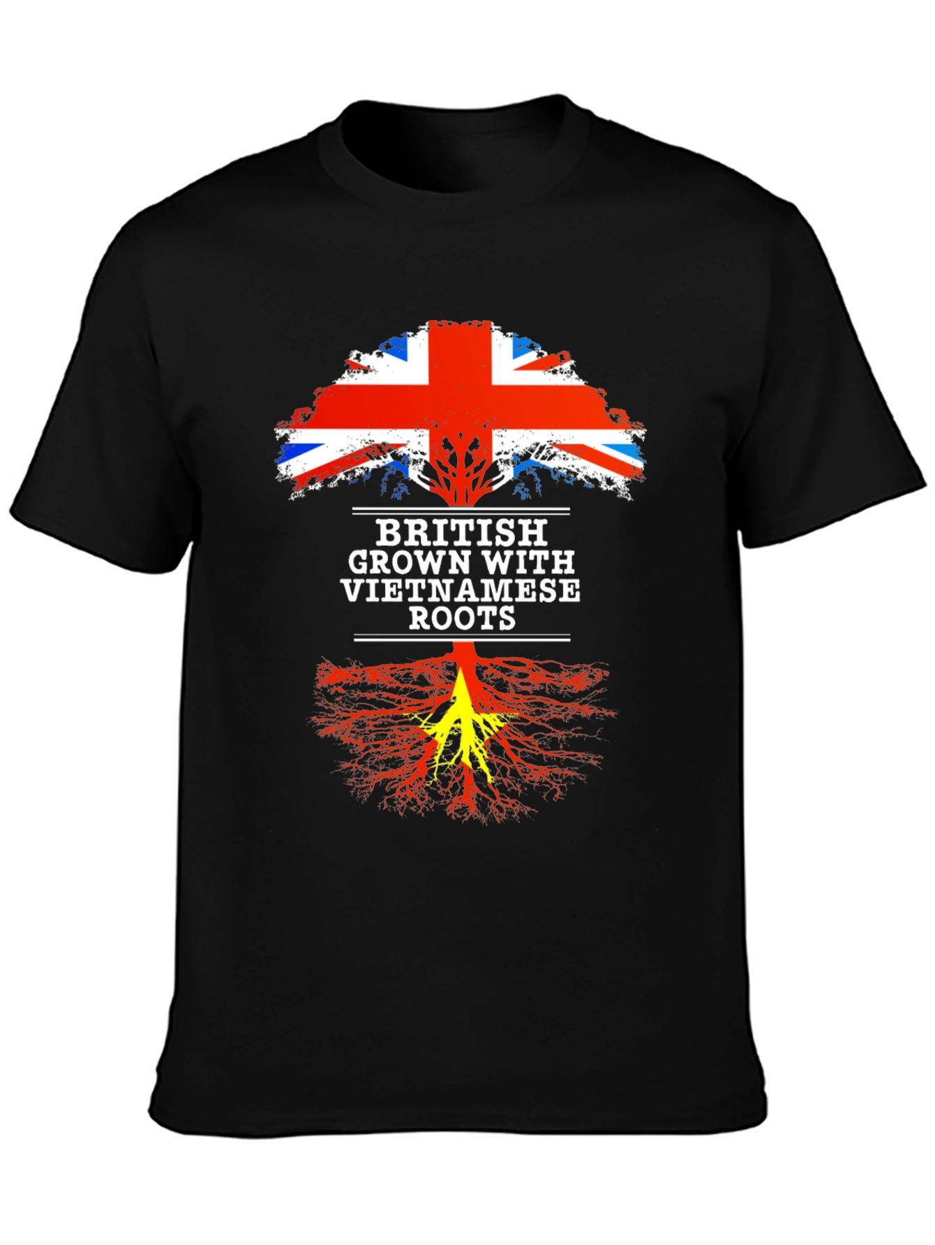 Black British Grown with Vietnamese Roots T-Shirt view 3