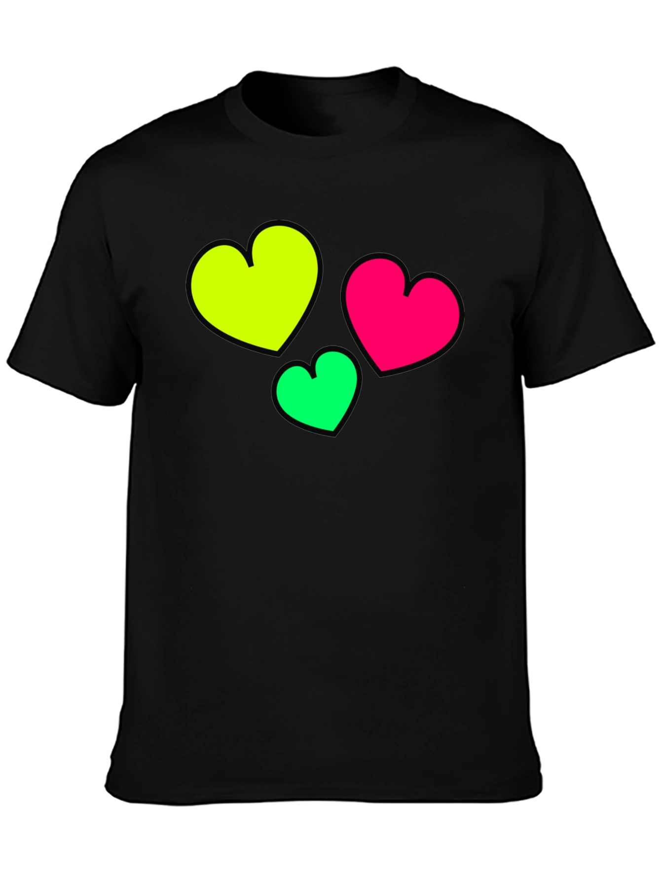 Black Heart Graphic Black T-Shirt view 3