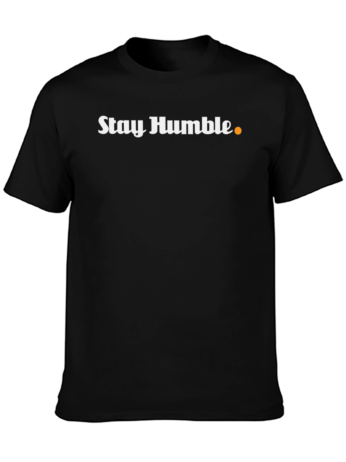 Black Stay Humble Graphic Tee - Soft Cotton Blend Casual T-Shirt view 3