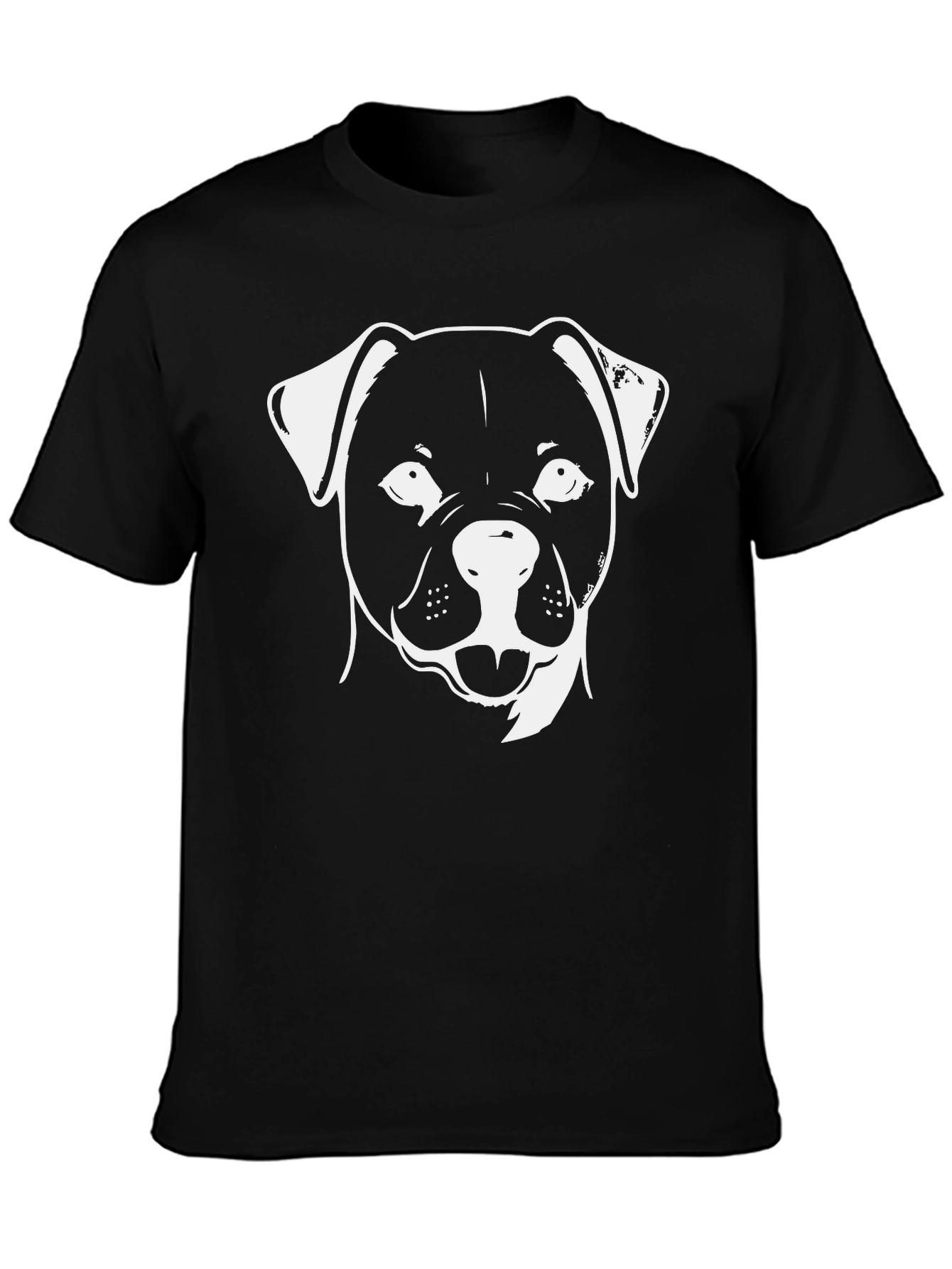 Black Dog Breed T-Shirt: Classic Black Cotton Tee view 3
