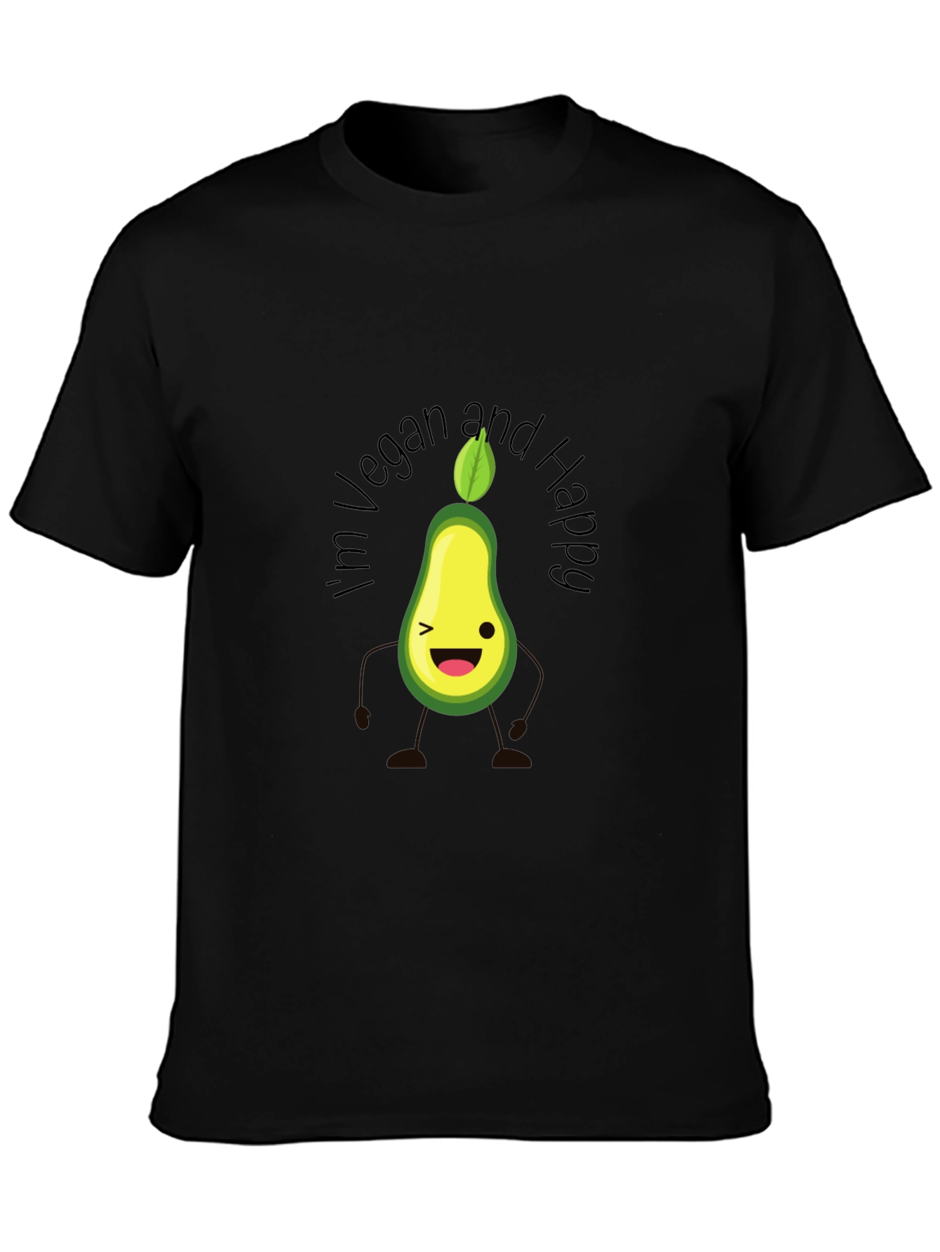 Vegan Avocado T-Shirt - Happy & Healthy Lifestyle Tee - 3