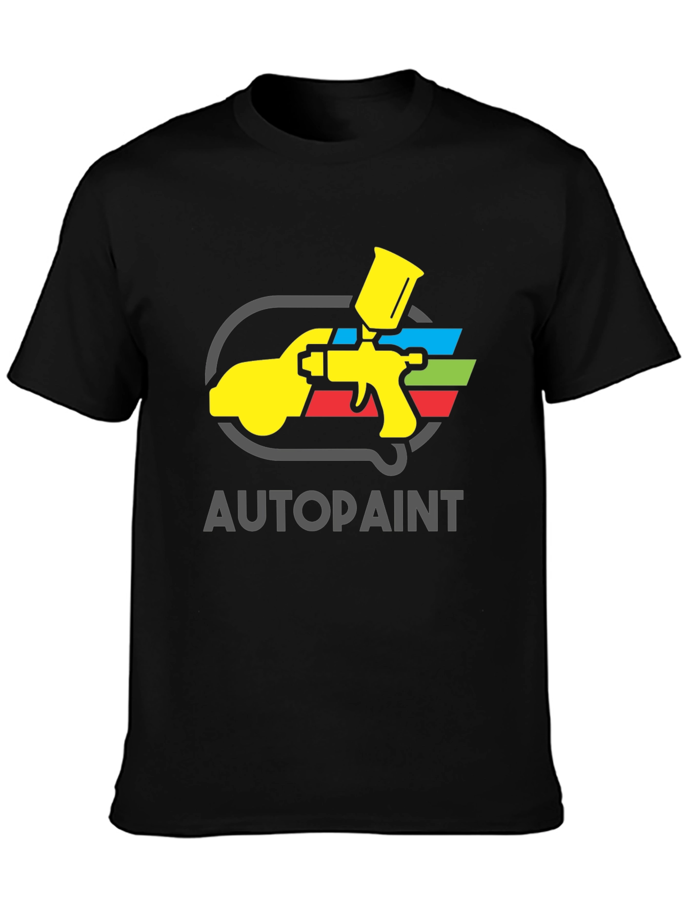 Black Autopaint Graphic Tee - Painter's Shirt view 3