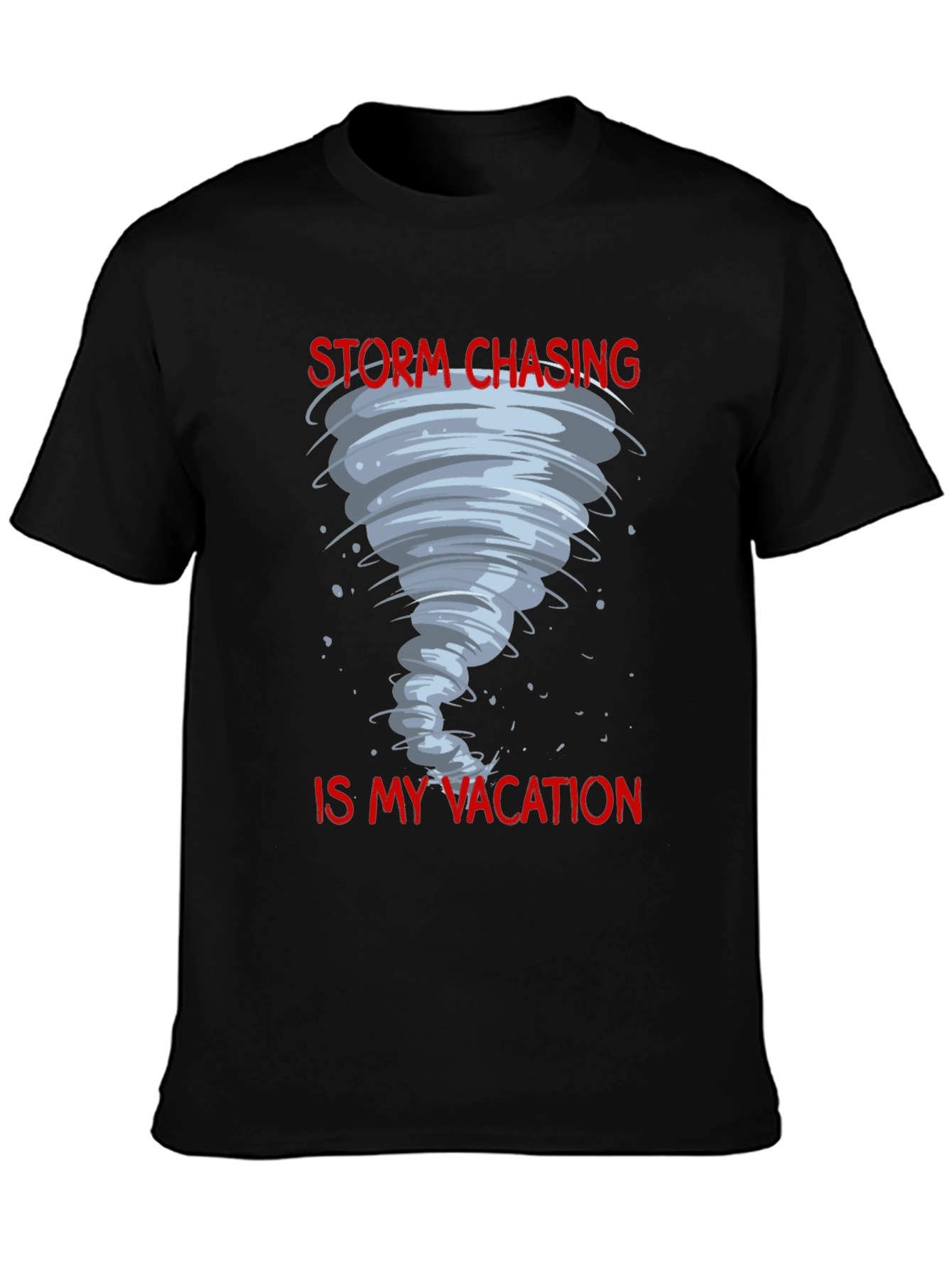 Black Storm Chasing Vacation Tee view 3