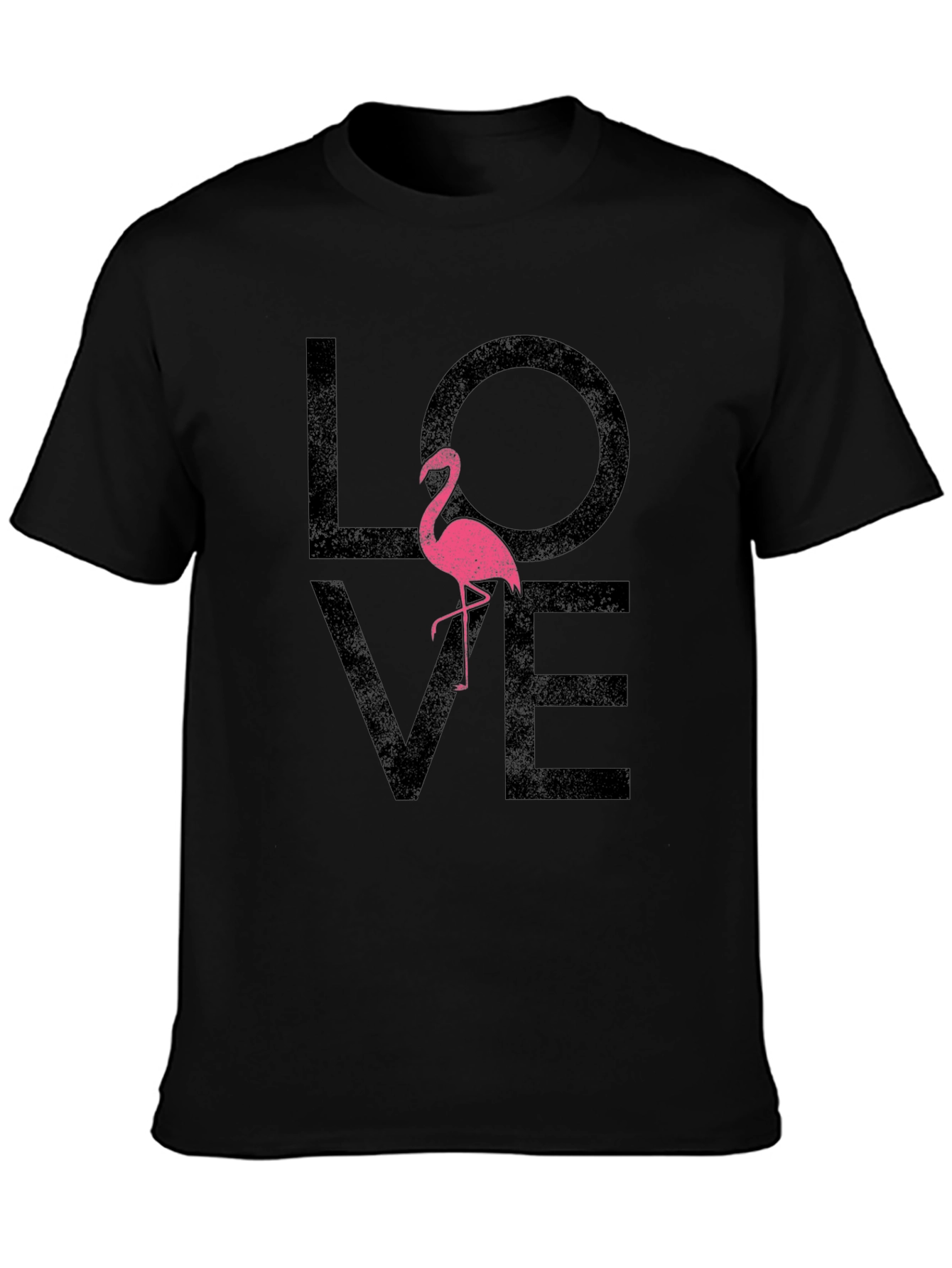 Black Flamingo Love T-Shirt - Stylish Graphic Tee view 3