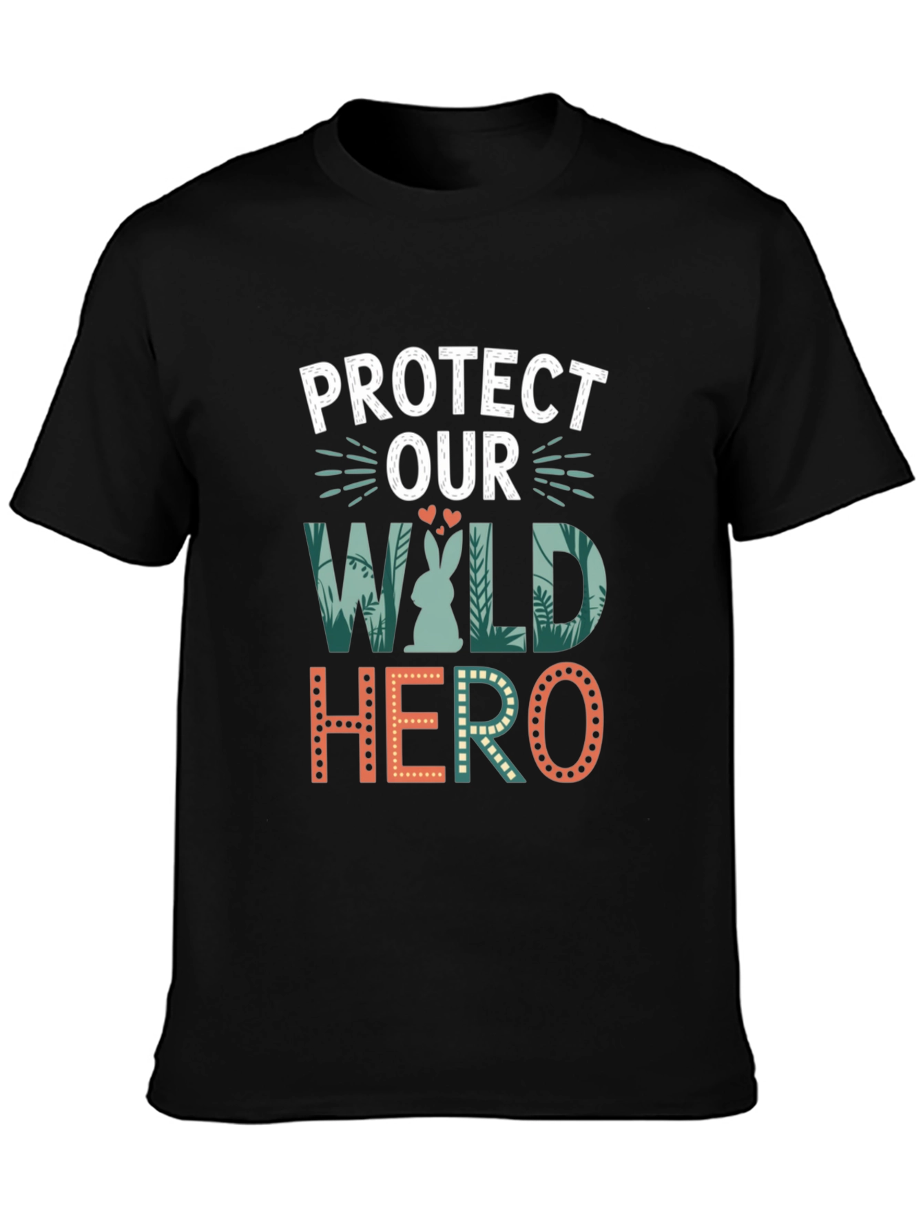Black Protect Our Wild Hero Graphic Tee view 3