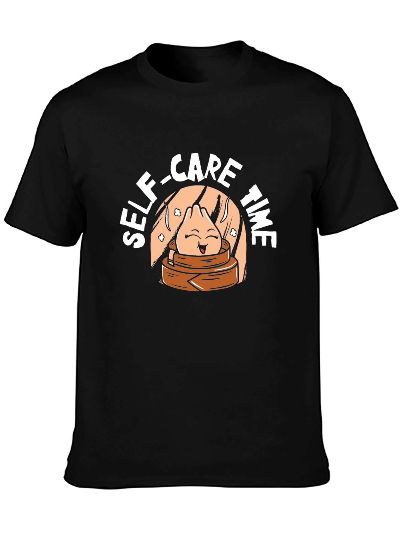 Black Self-Care Time Dumpling Graphic Tee view 3