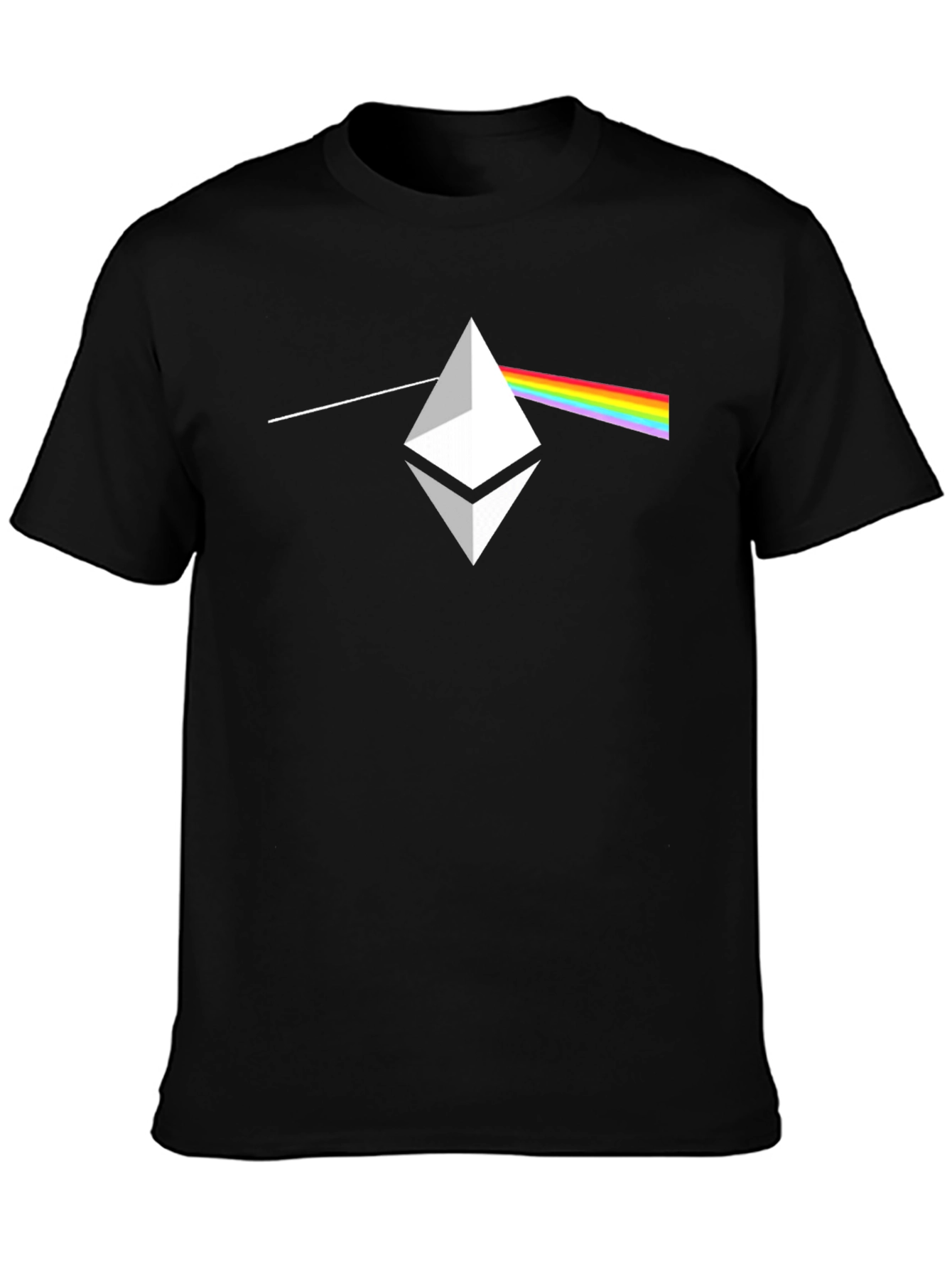 Black Ethereum Prism Black T-Shirt view 3