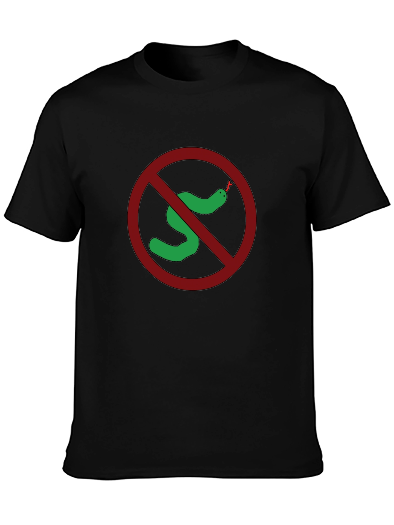 Black No Snakes Black T-Shirt Funny Graphic Tee view 3