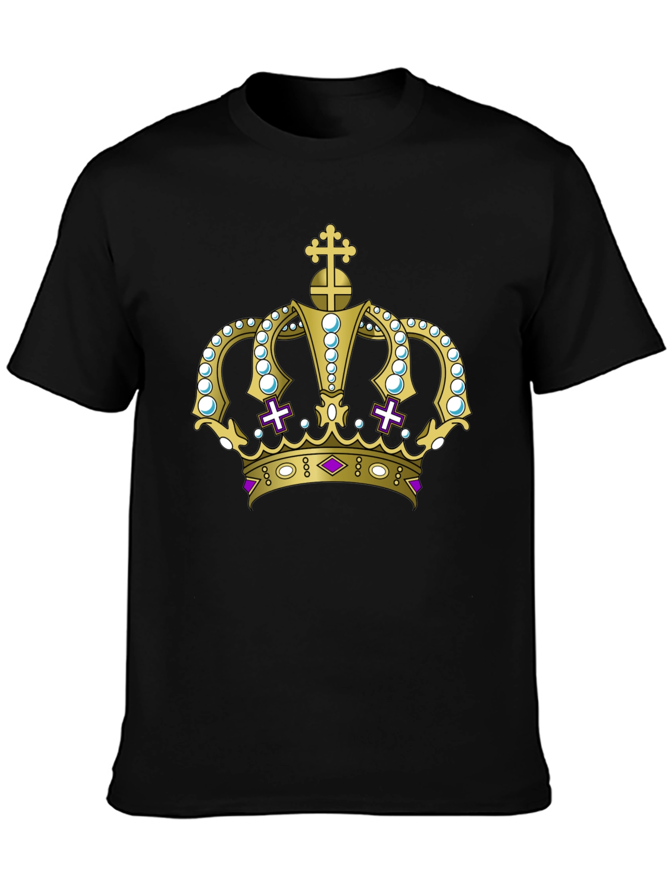 Black Regal Crown Graphic T-Shirt - Black view 3