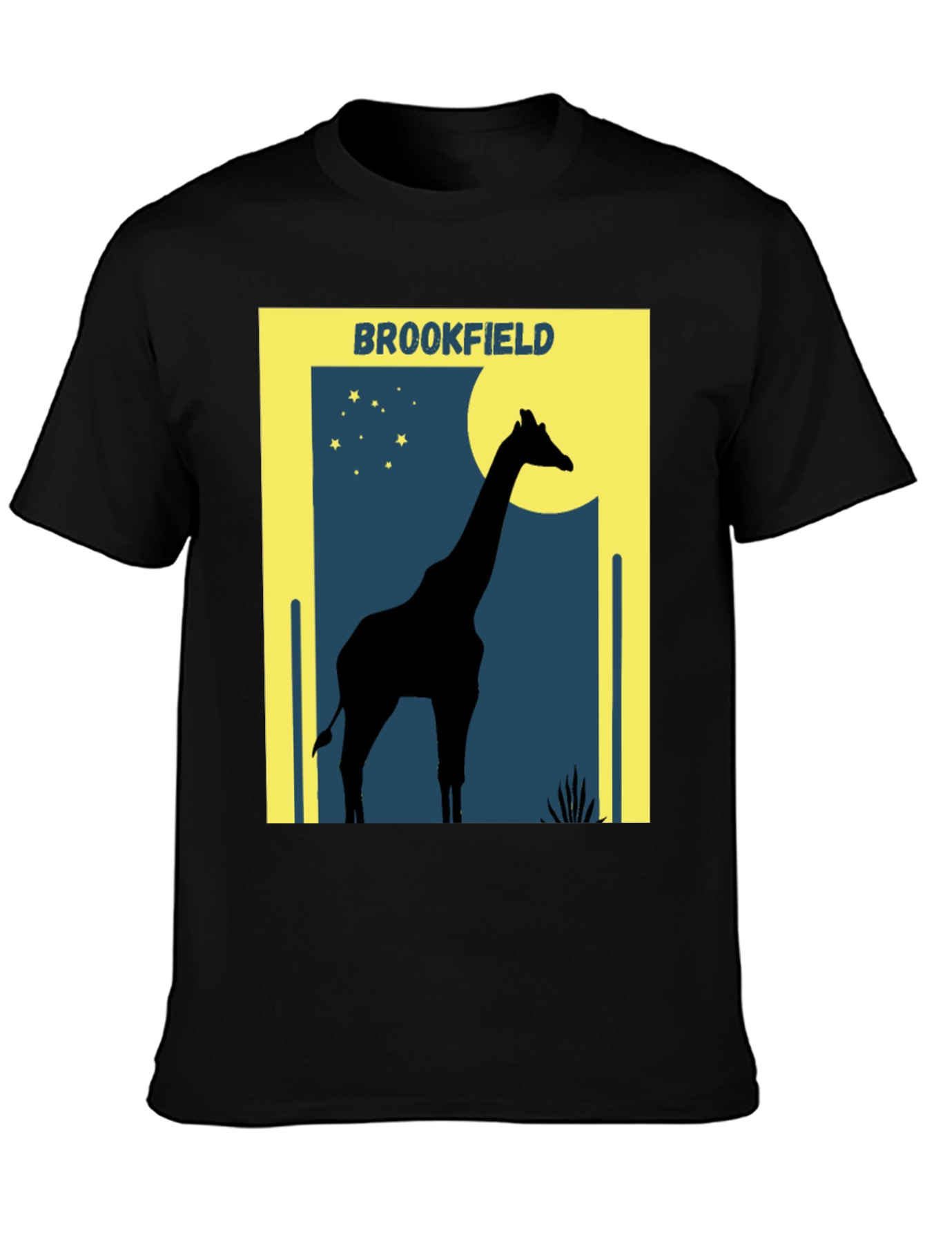 Black Brookfield Giraffe T-Shirt: Graphic Tee view 3