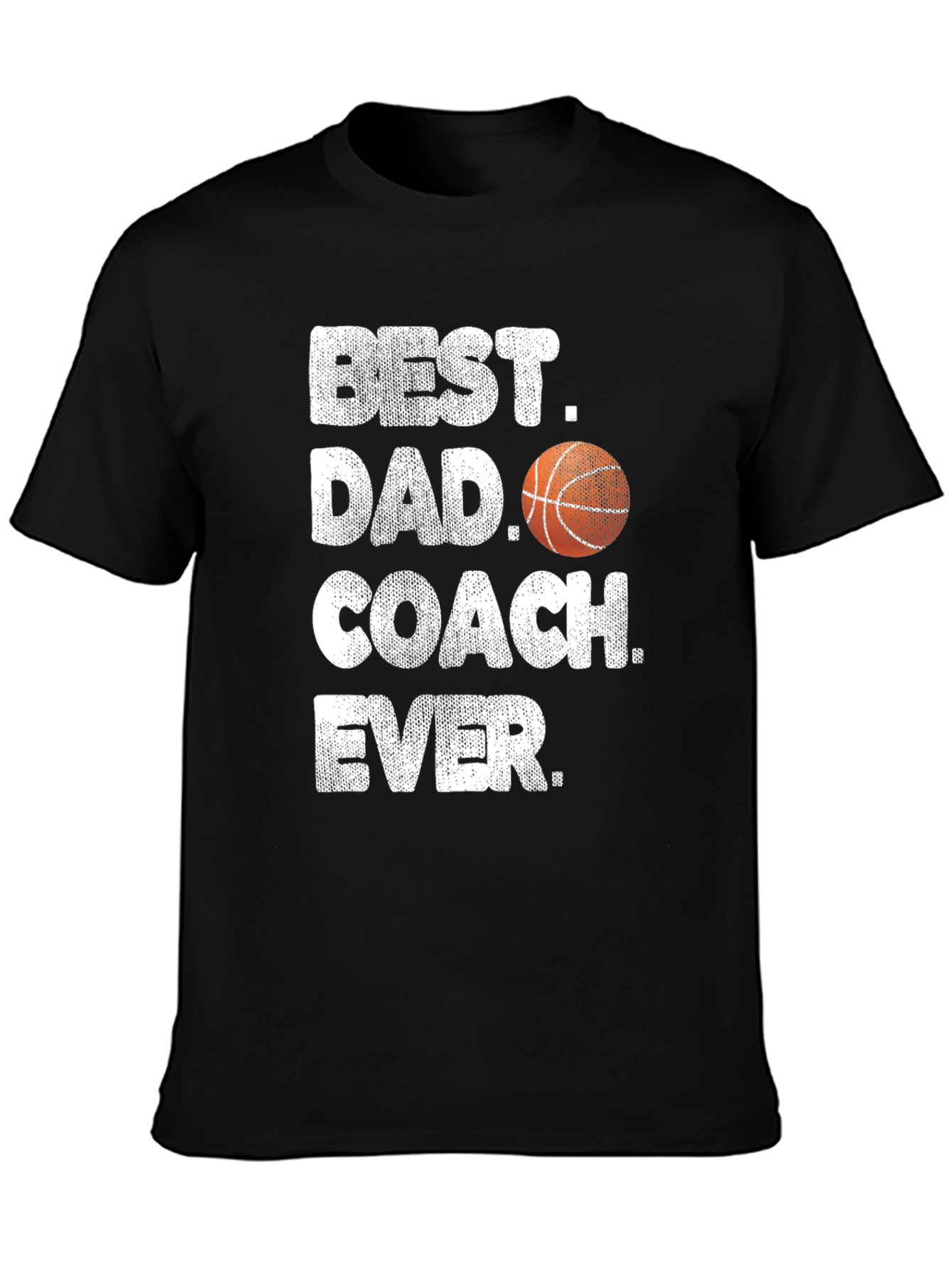 Black Best Dad Coach Ever T-Shirt view 3
