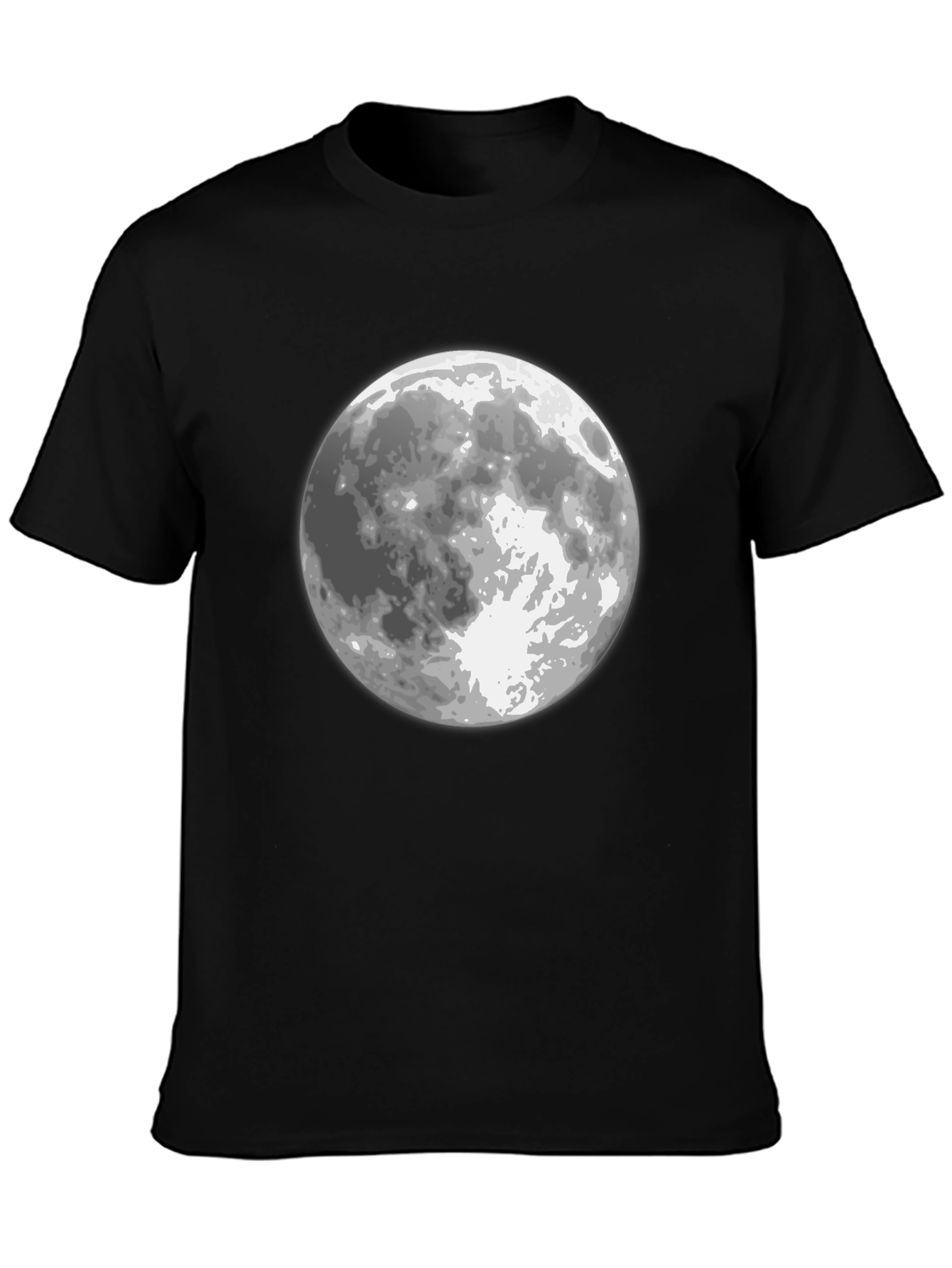 Black Moon Graphic Black T-Shirt for Men view 3