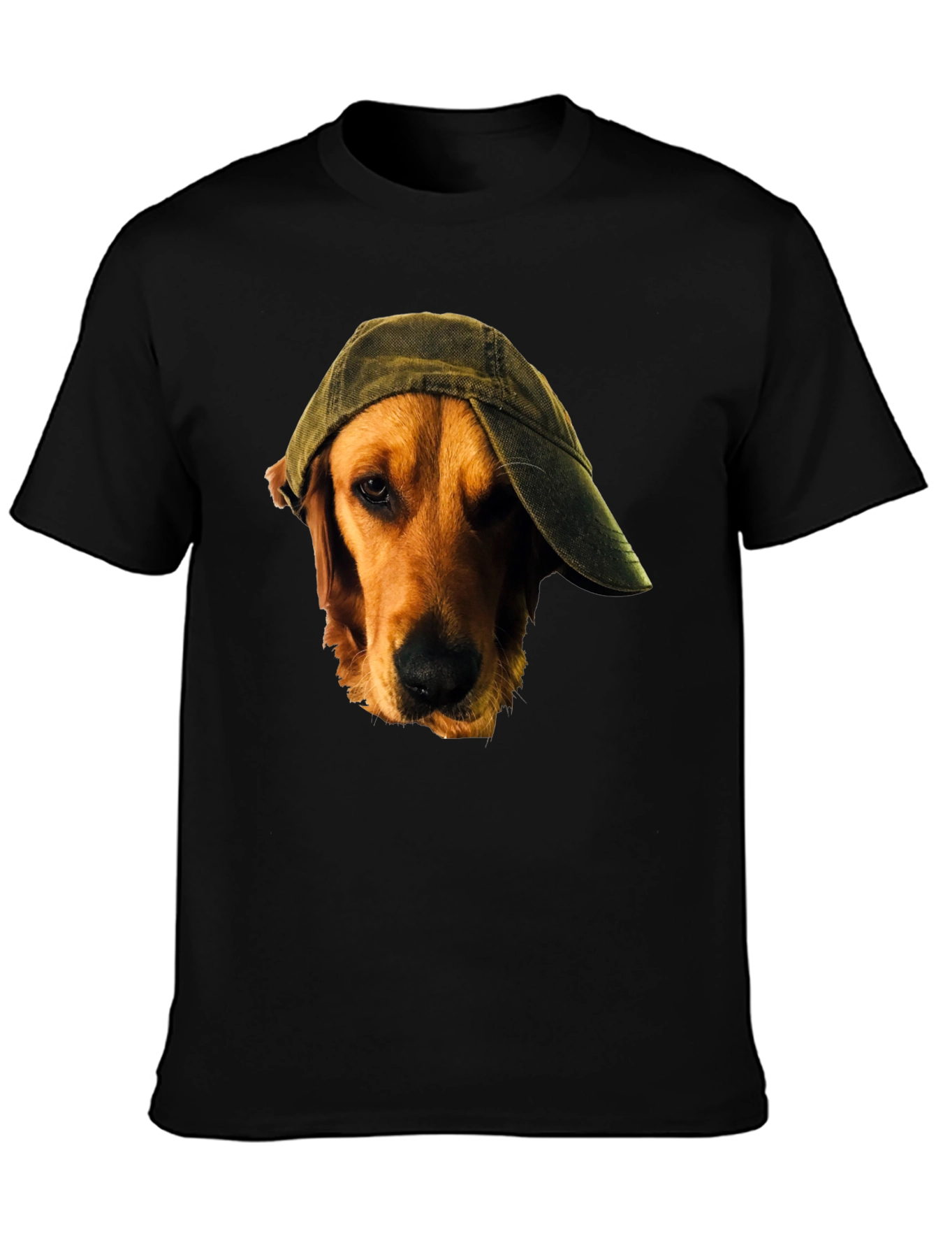Black Dog in Hat Black T-Shirt view 3