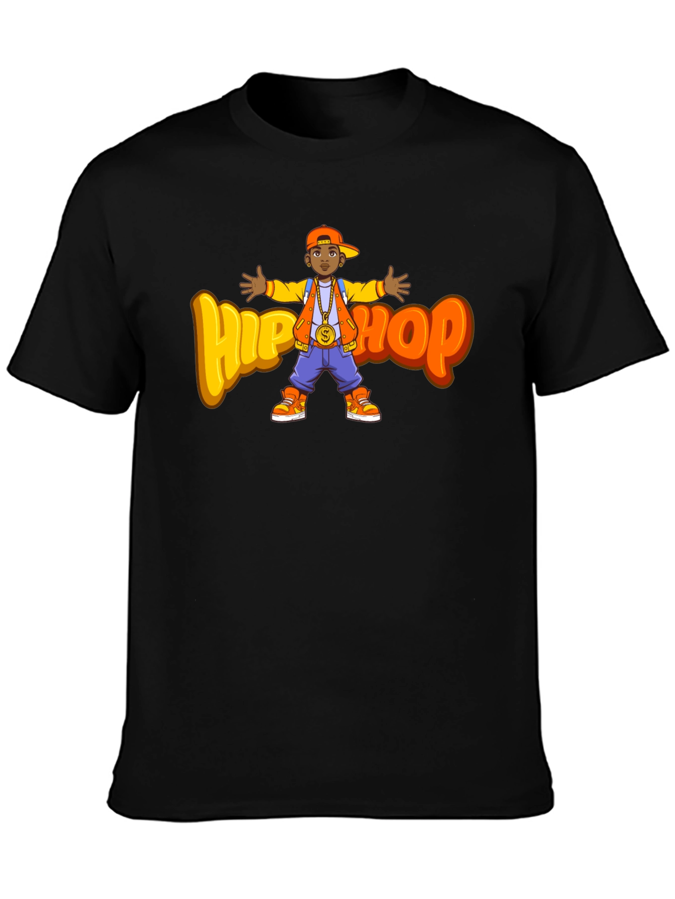 Black Hip Hop Kid Black T-Shirt view 3