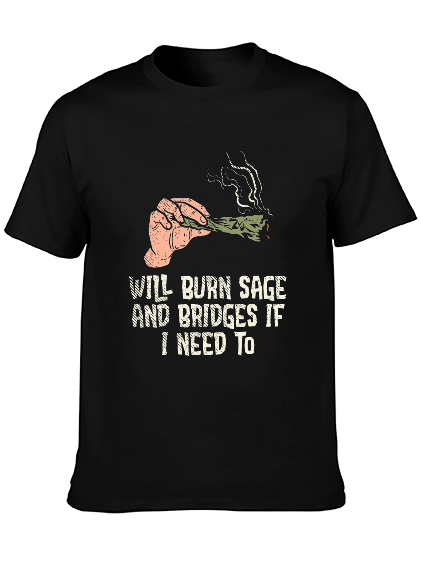 Black Burn Sage Graphic Tee - Humor T-Shirt view 3