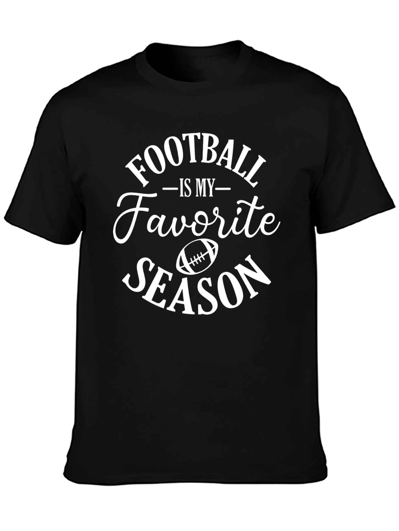 Black Football is My Favorite Season Graphic Tee view 3