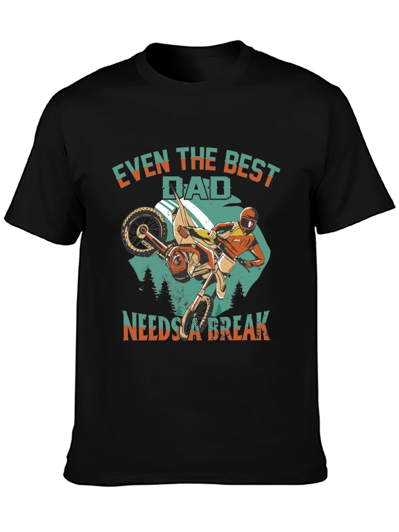 Black Best Dad Needs a Break T-Shirt view 3