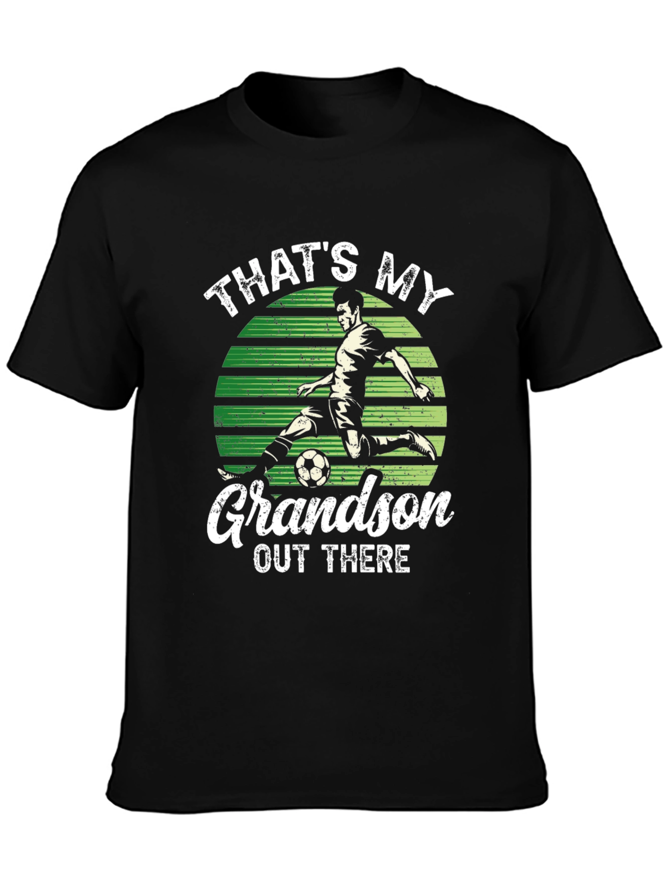 Black That's My Grandson Soccer Graphic Tee view 3