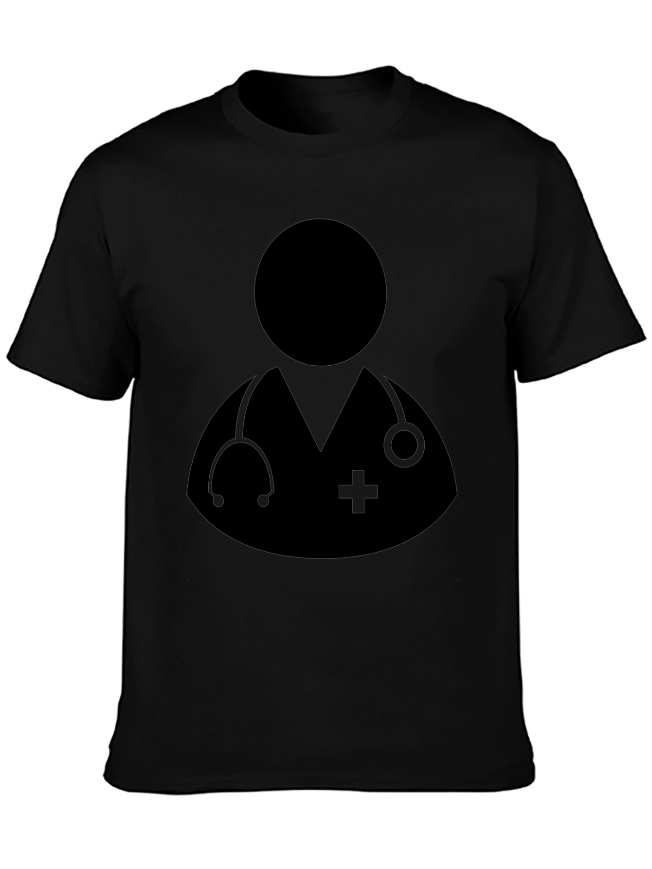 Black Doctor Graphic Black T-Shirt - Medical Professional Tee view 3