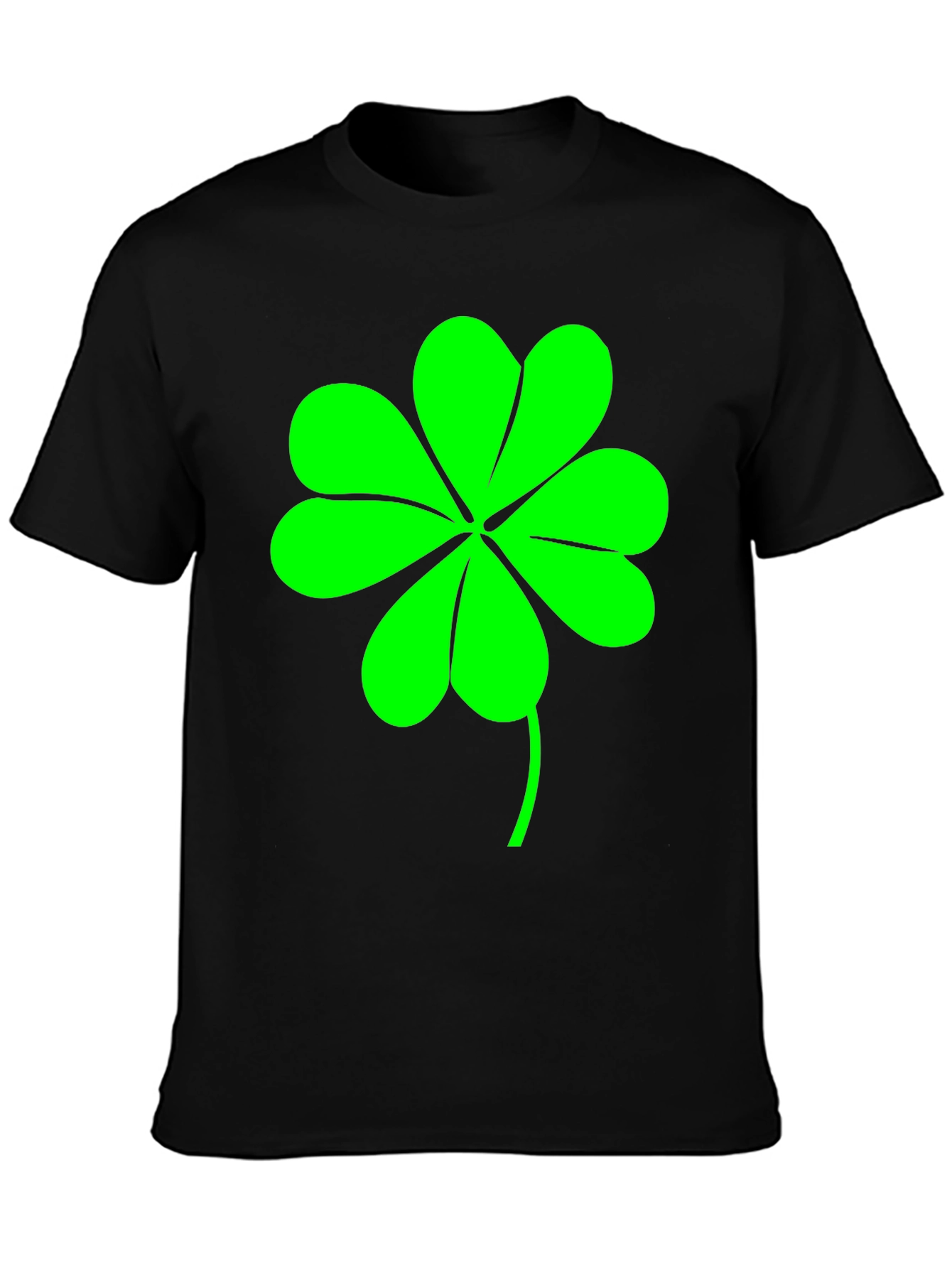 Lucky Clover Graphic Tee - Men's Black T-Shirt - 3