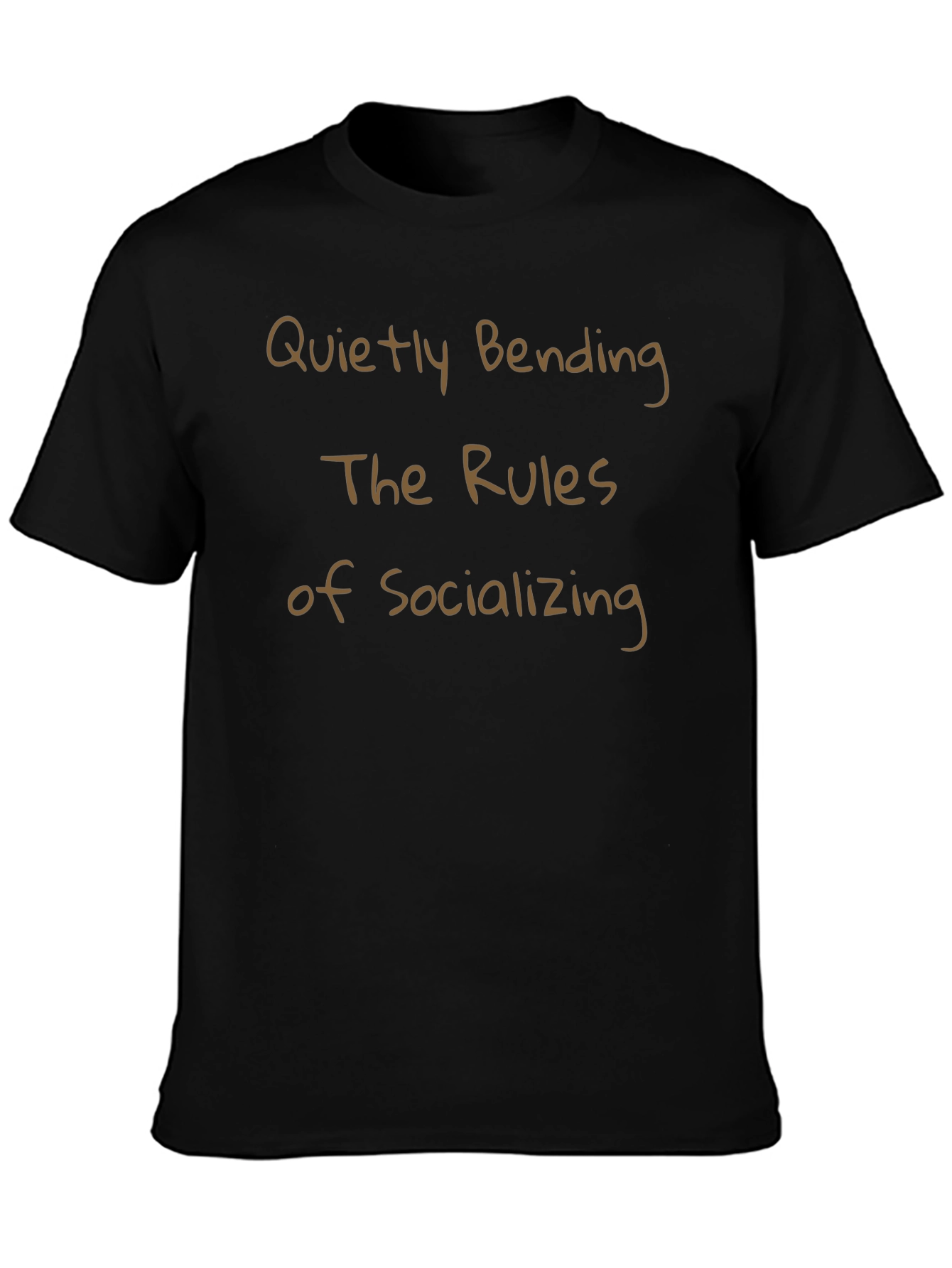 Black Quietly Bending Rules T-Shirt - Socially Awkward Apparel view 3