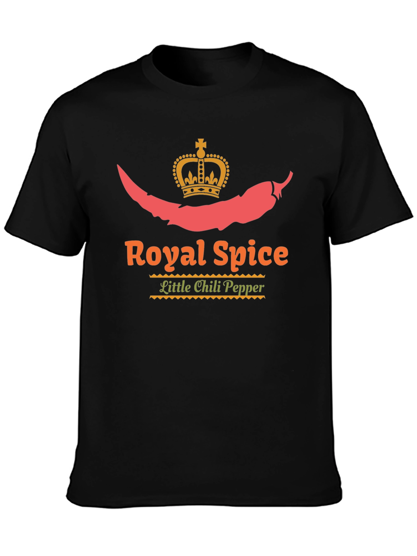 Black Royal Spice Chili Pepper Graphic Tee view 3