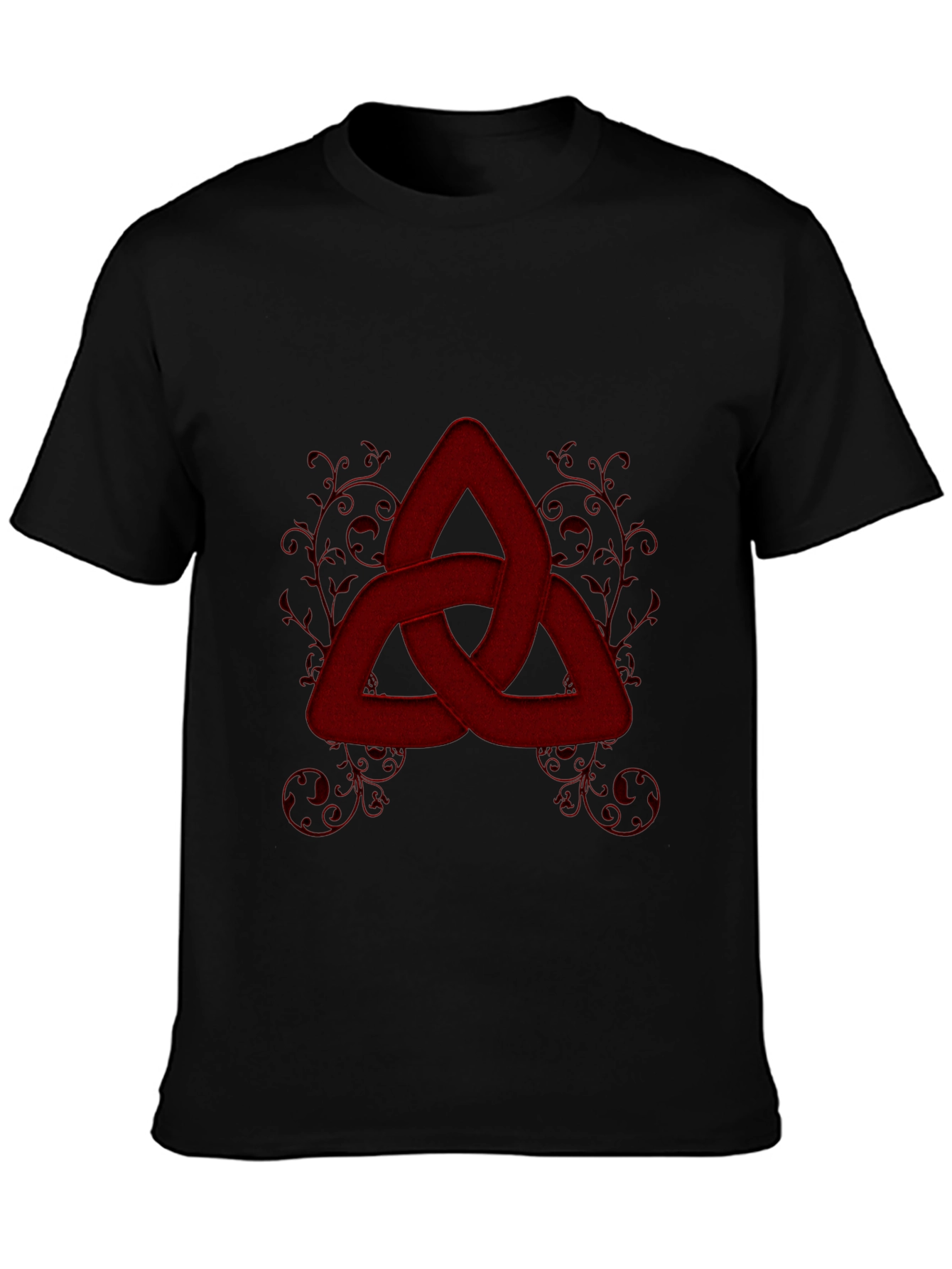 Black Red Knot Graphic Tee - Stylish Celtic Knot Design view 3