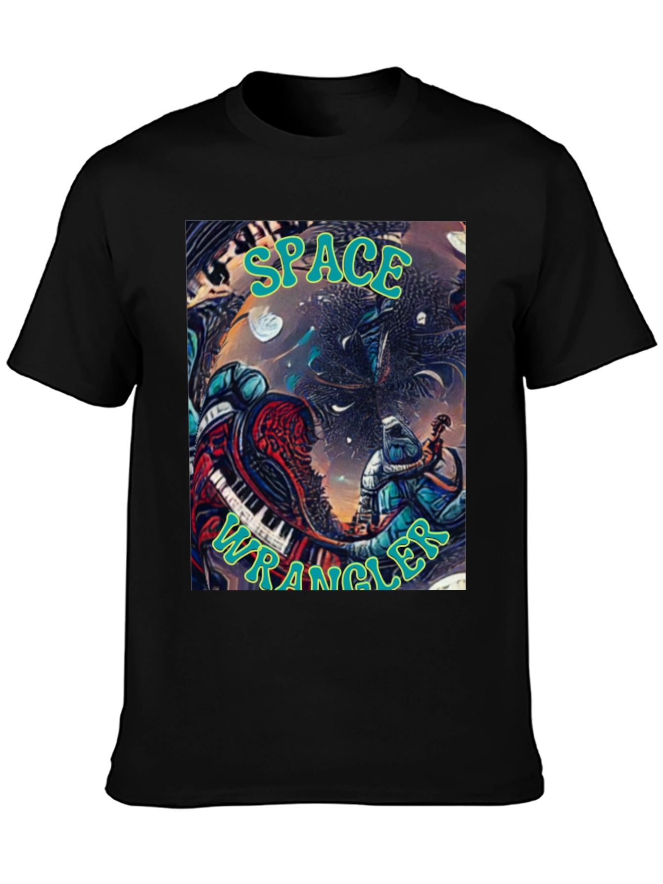 Black Space Wrangler Graphic T-Shirt view 3