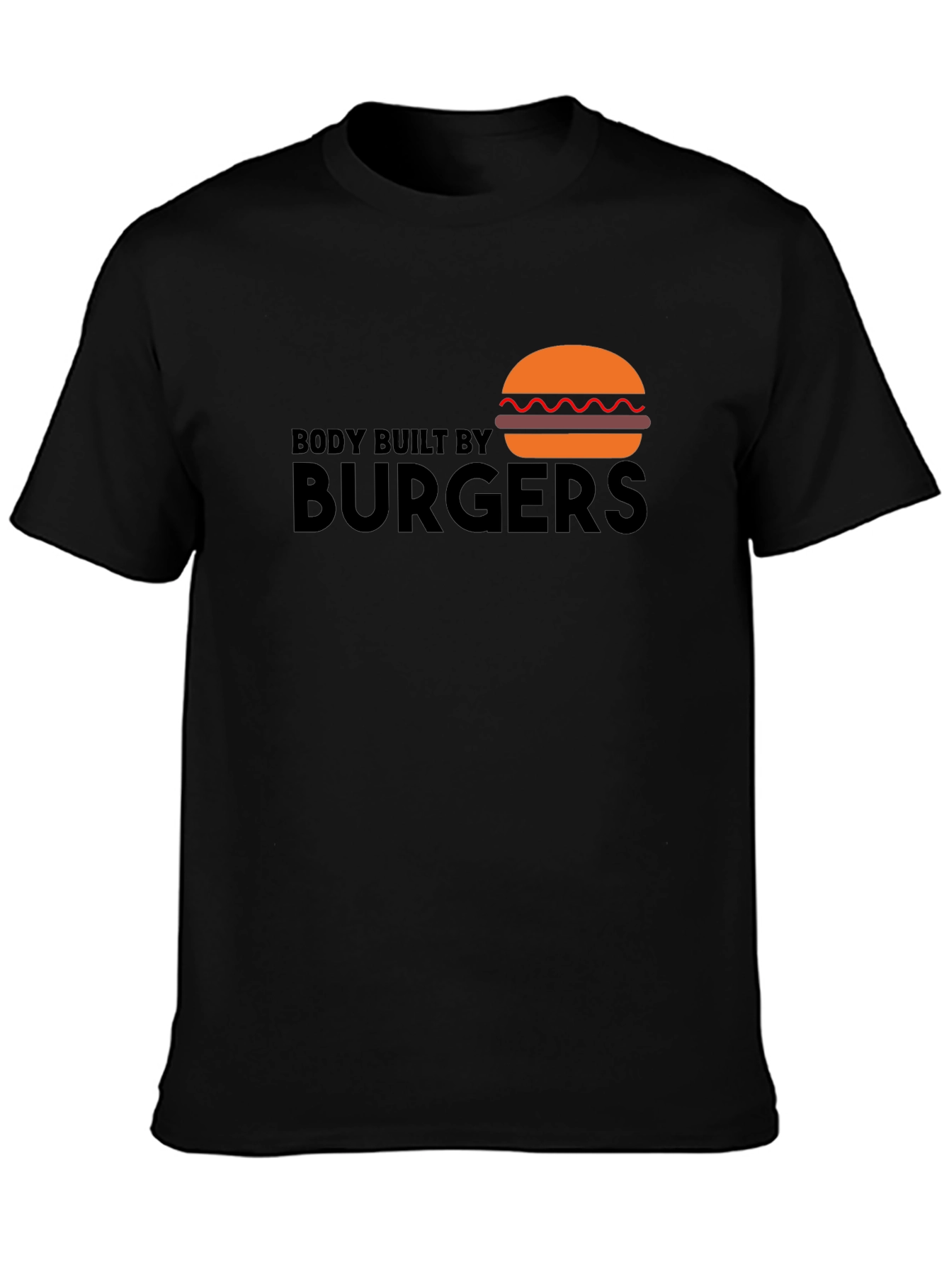 Black Body Built by Burgers Graphic T-Shirt view 3