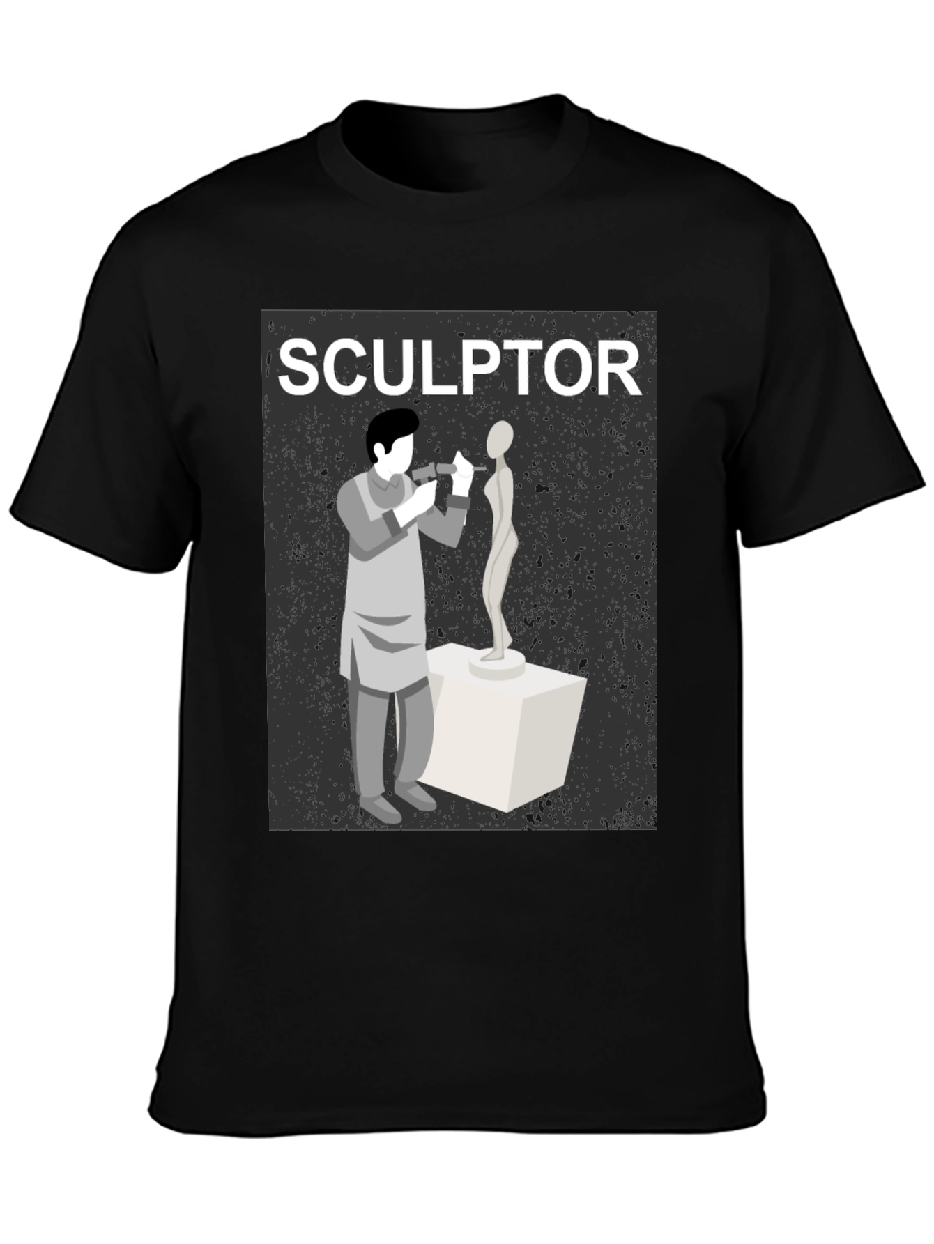 Black Sculptor T-Shirt - Artistic Design view 3