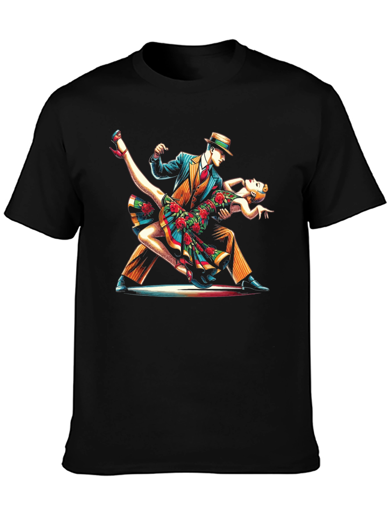 Black Vintage Dance Graphic Tee view 3
