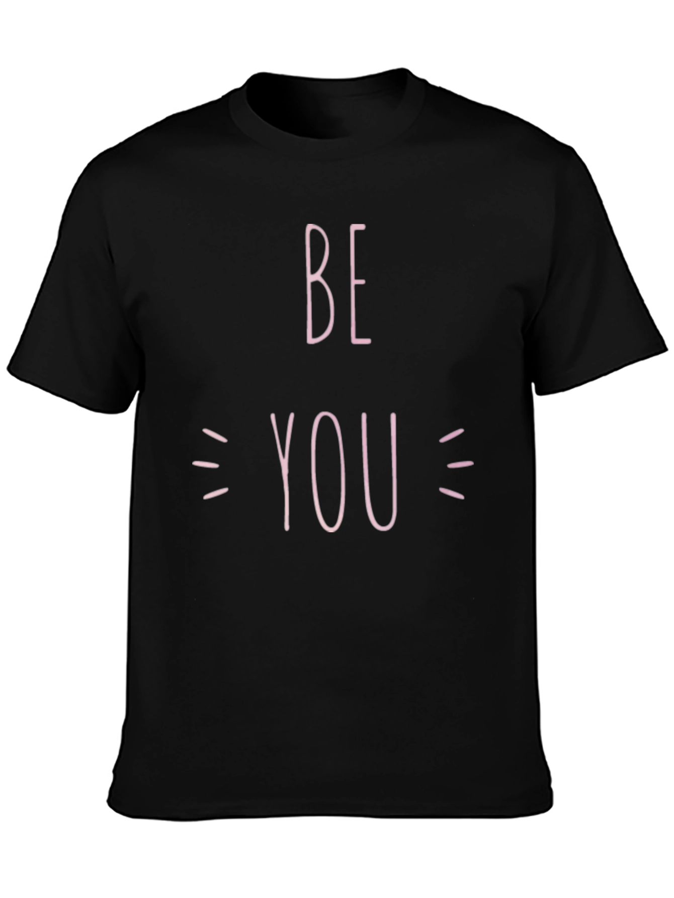 Black Be You Graphic Tee - Black Casual T-Shirt view 3