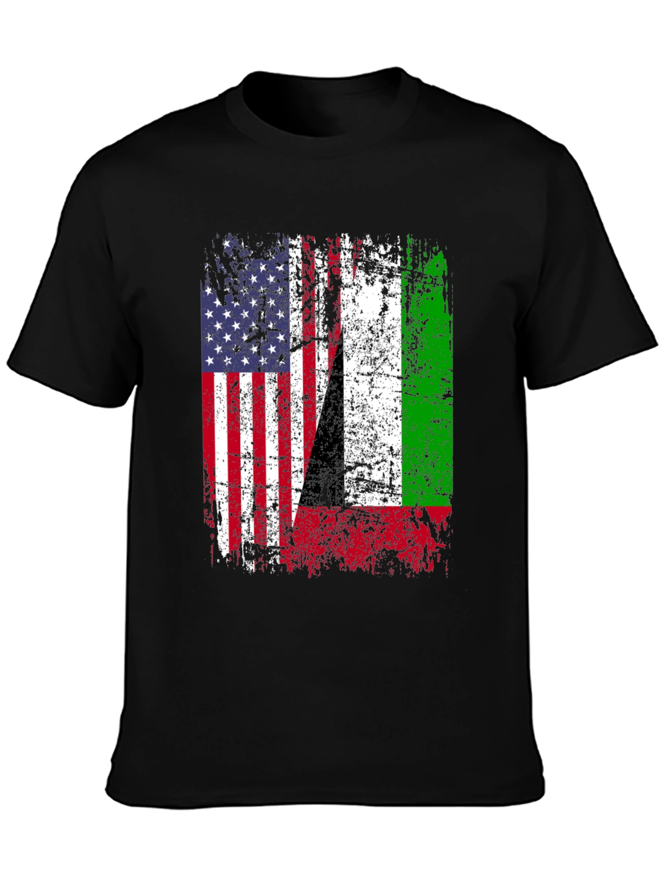 USA Italy Heritage Flag Graphic T-Shirt - 3