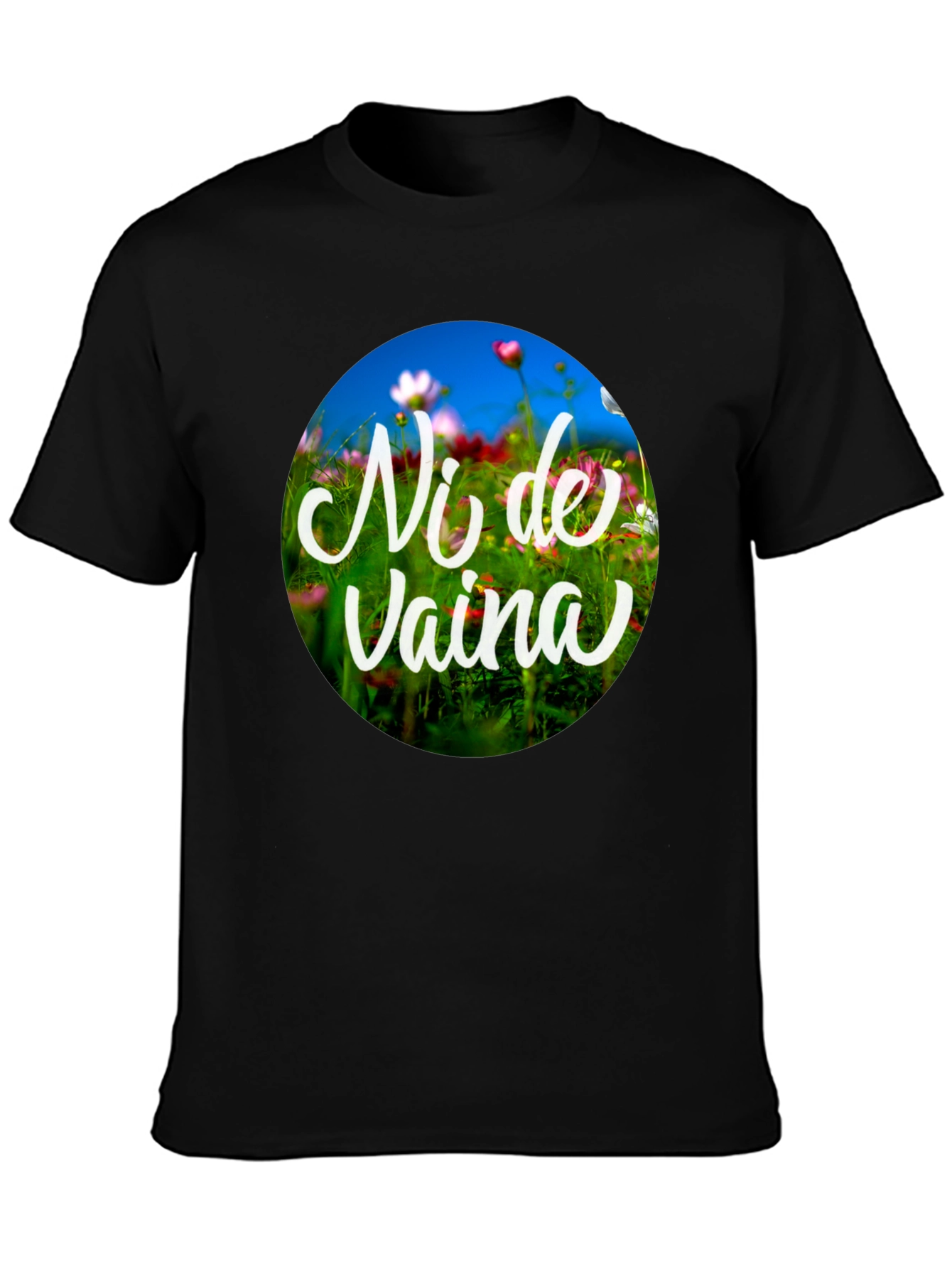 Black Ni de Vaina Graphic Print Black T-Shirt view 3