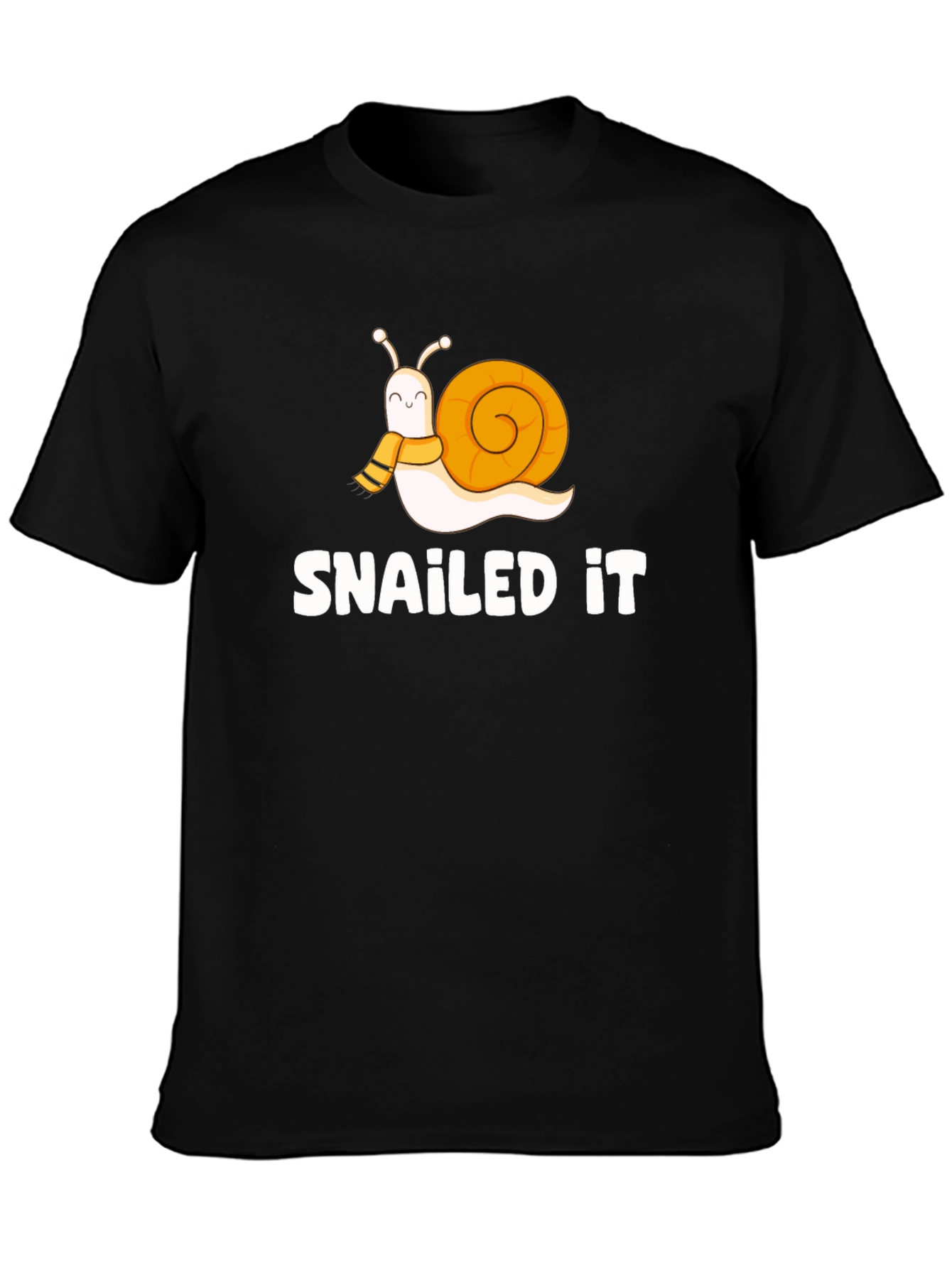 Black Snailed It T-Shirt Funny Snail Graphic Tee view 3