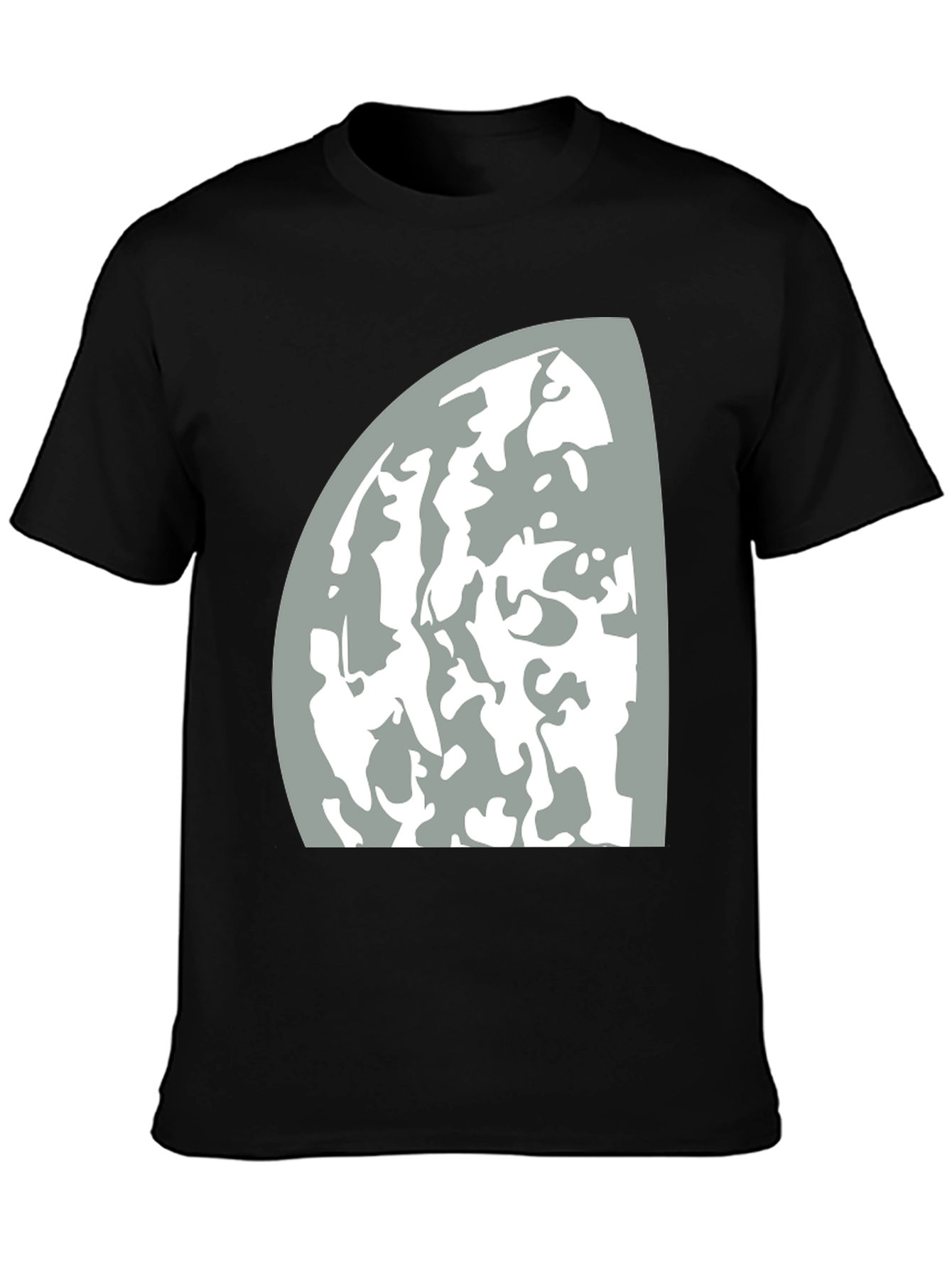 Black Abstract Graphic Tee - Stylish Comfort view 3