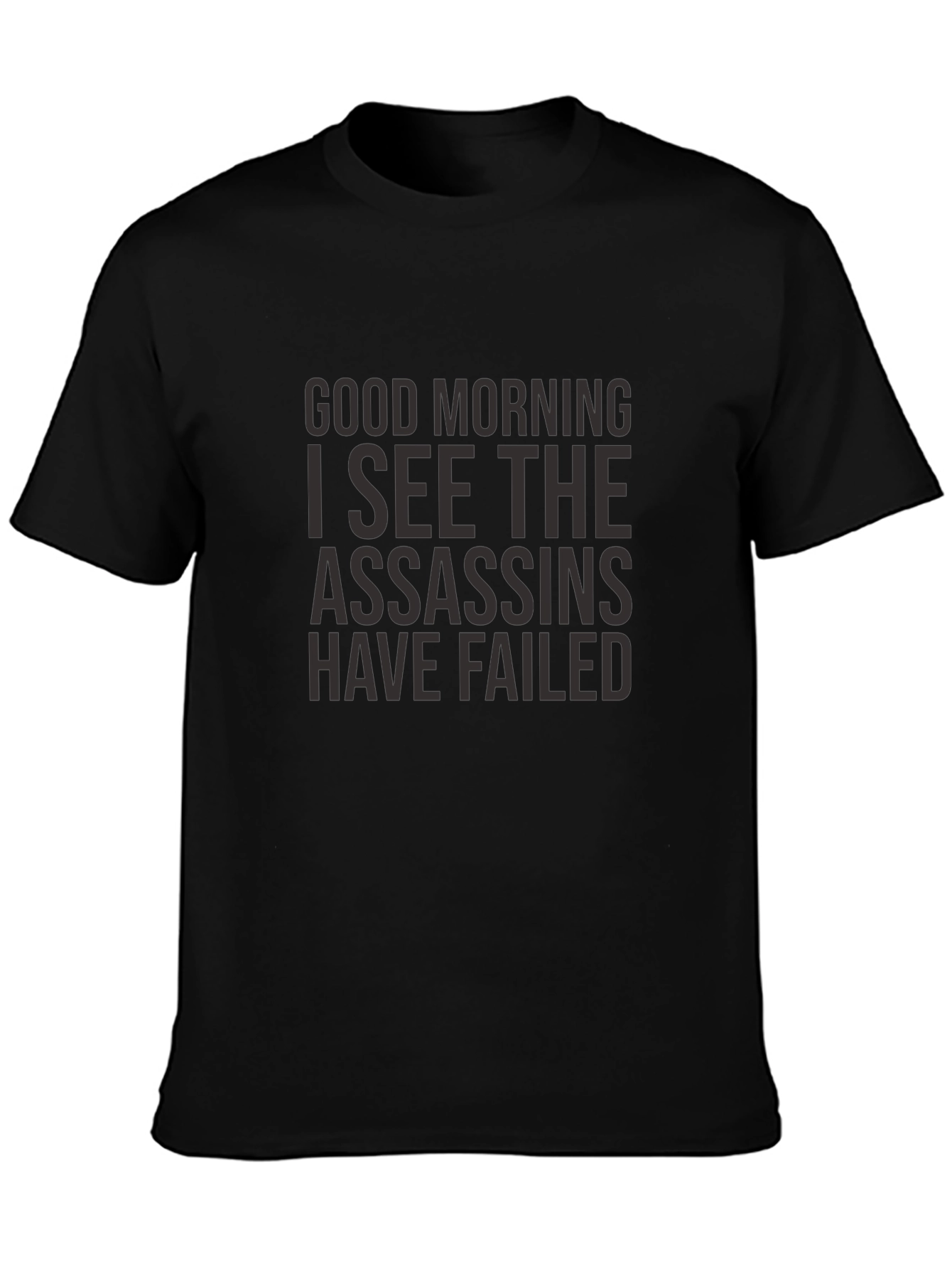 Black Good Morning Assassins Failed T-Shirt - Black view 3