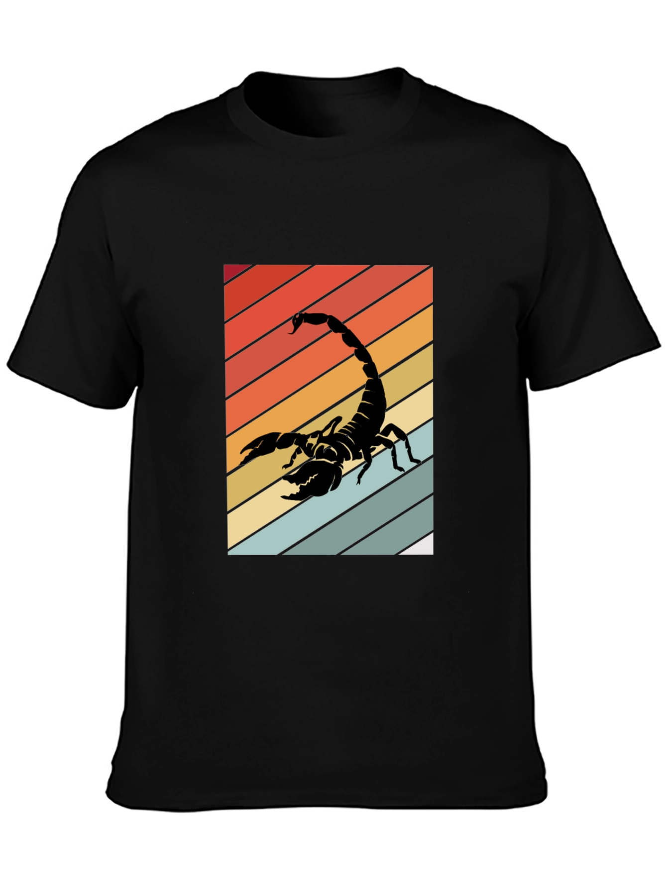 Black Retro Scorpion Graphic Tee - Black view 3