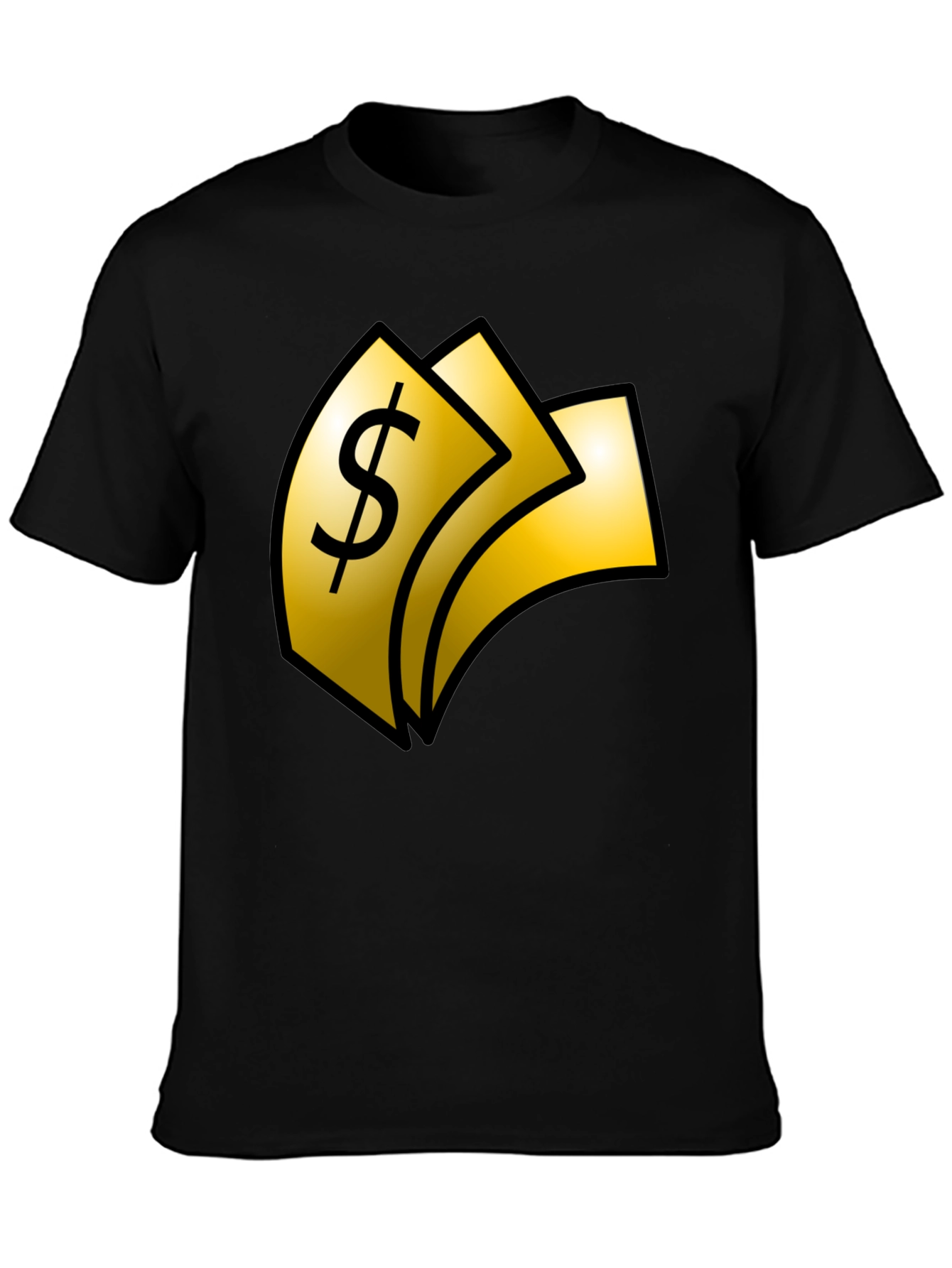Black Money Graphic T-Shirt - Black view 3
