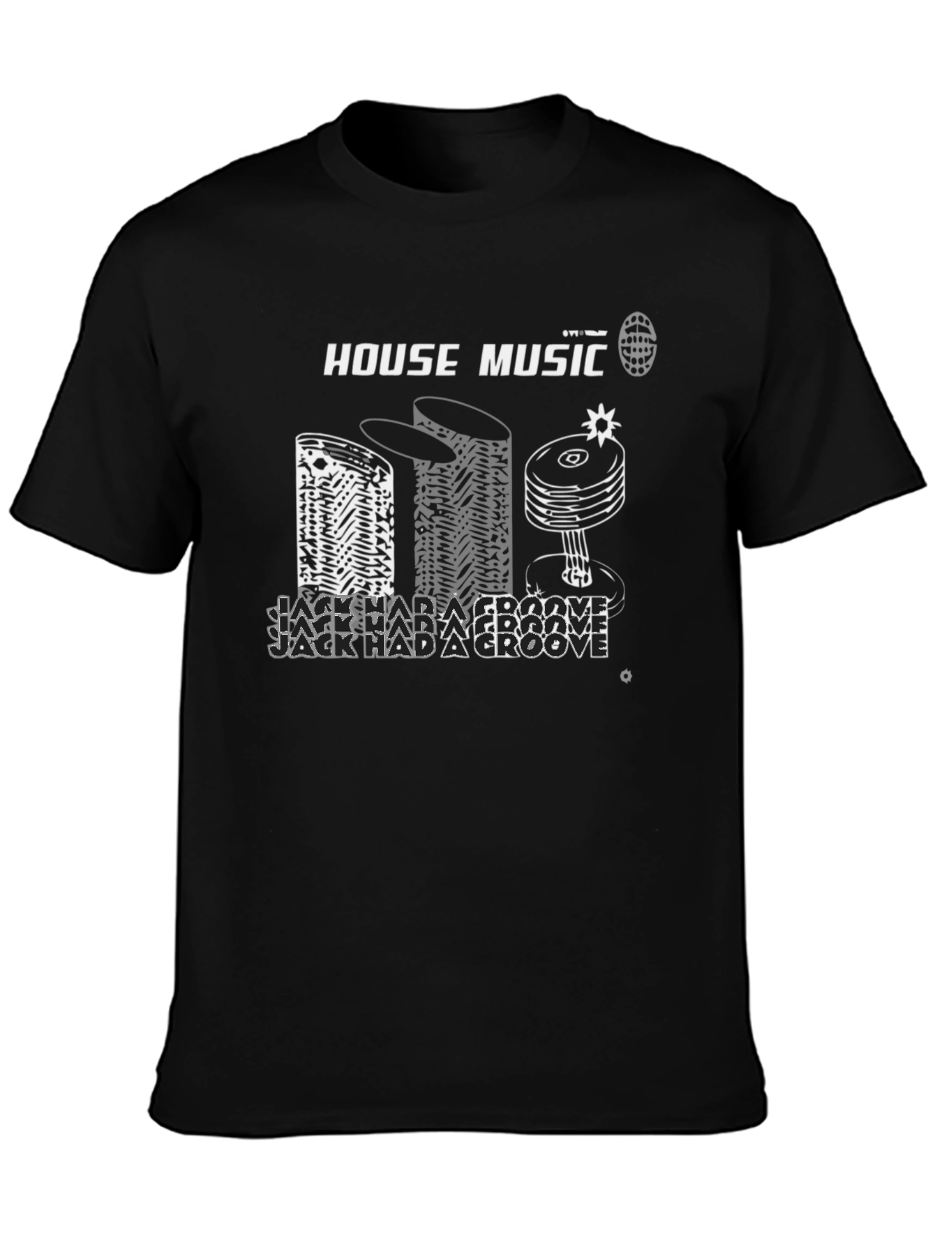 Black House Music Graphic T-Shirt view 3
