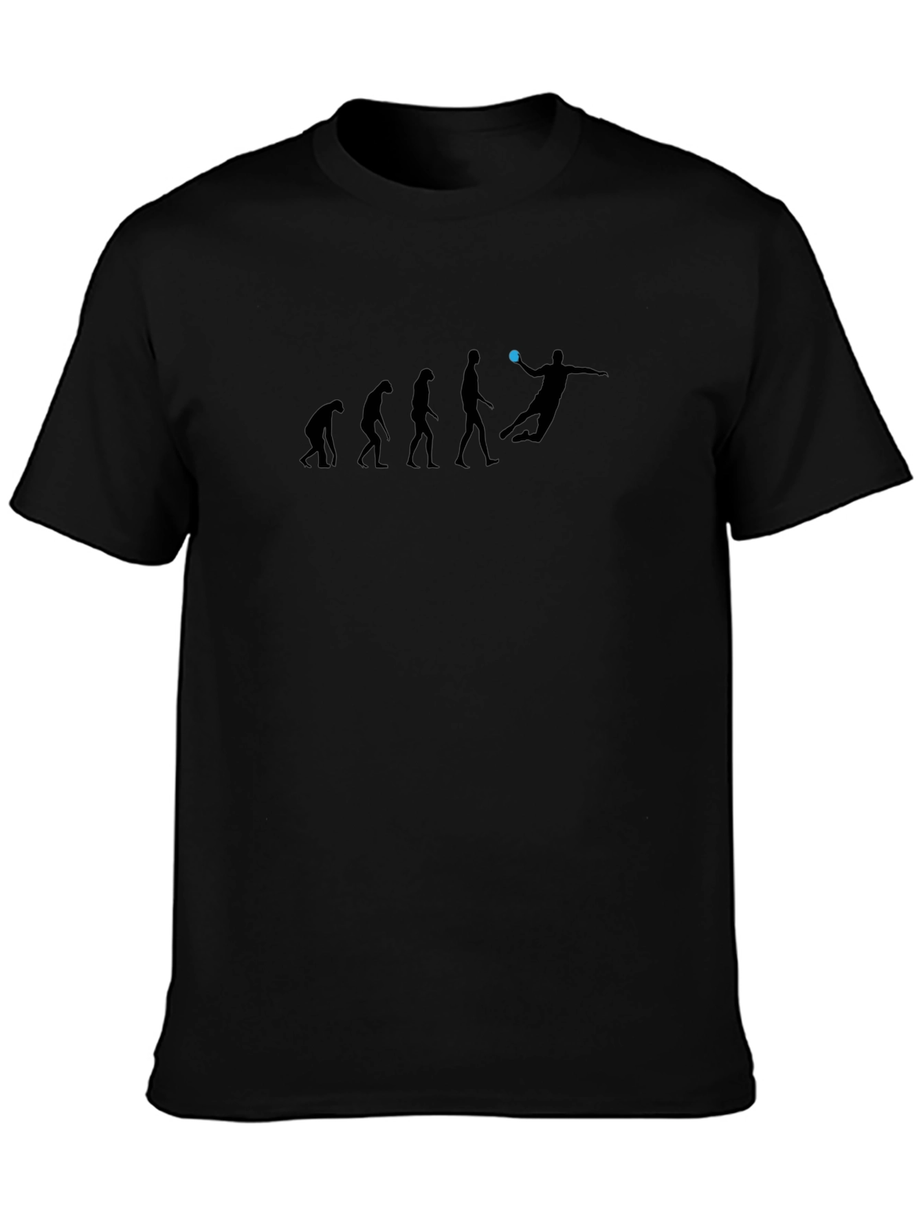 Black Evolution of Handball Black T-Shirt view 3