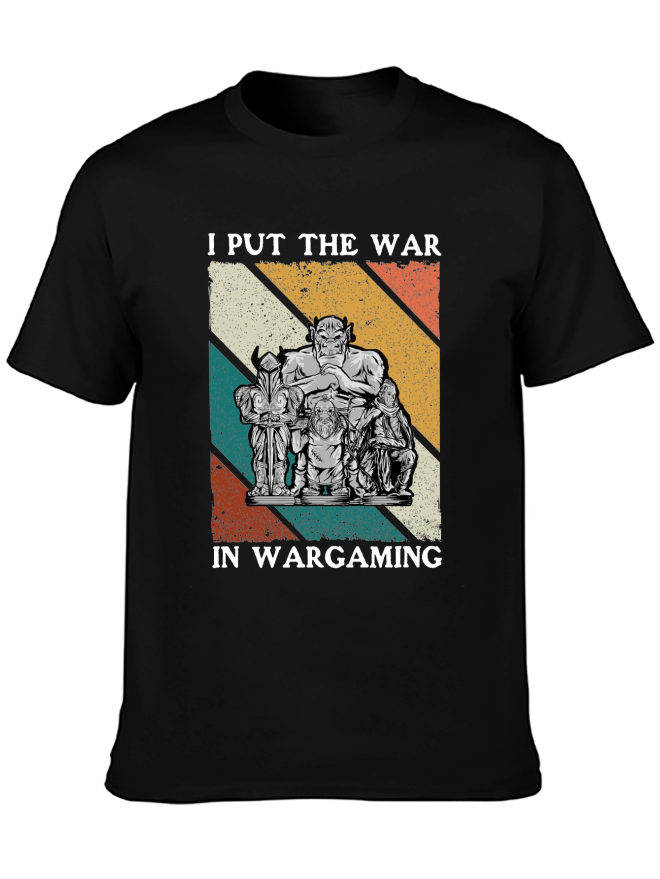 Black I Put The War In Wargaming T-Shirt view 3