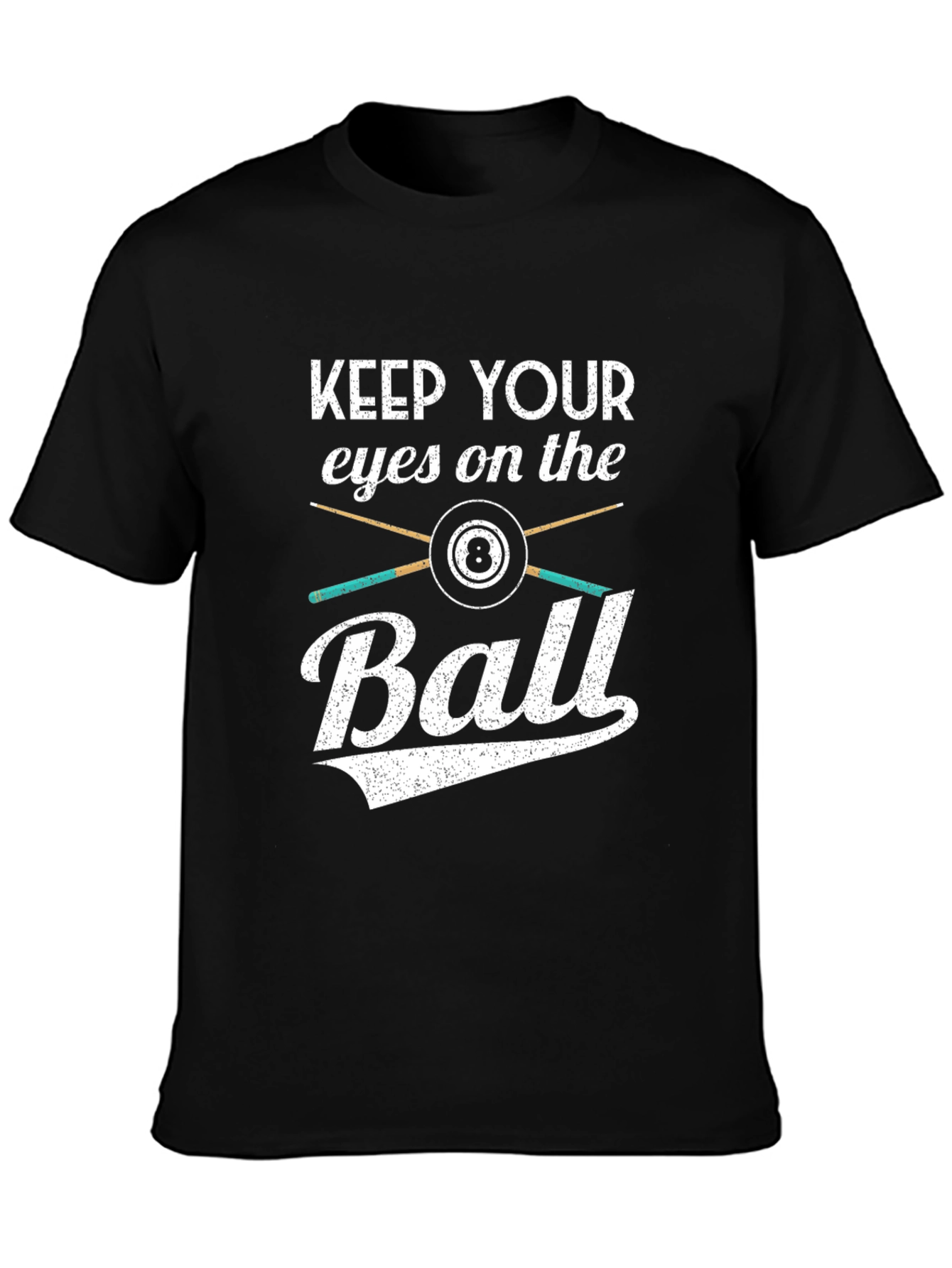 Black Keep Your Eyes on the Ball Graphic Tee view 3