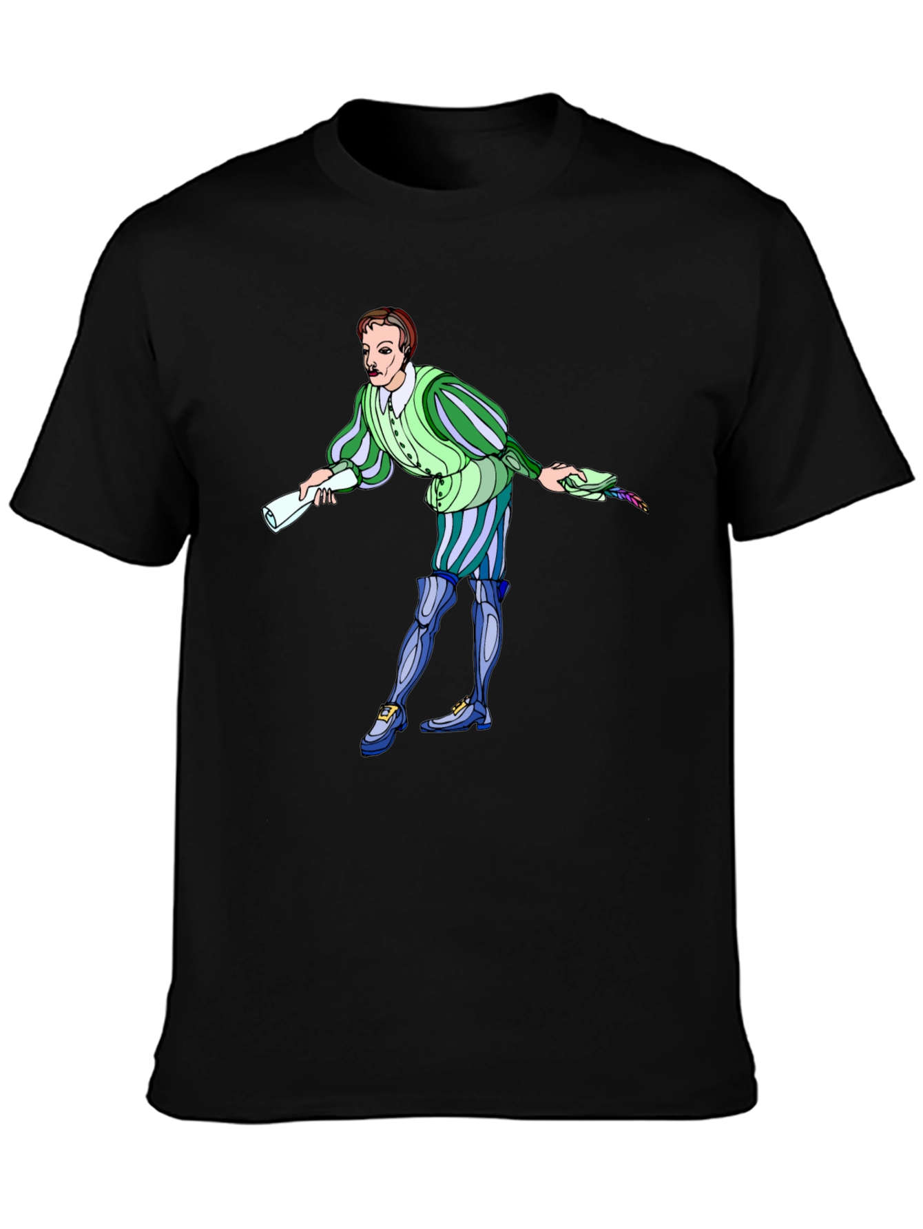 Black Renaissance Jester T-Shirt view 3