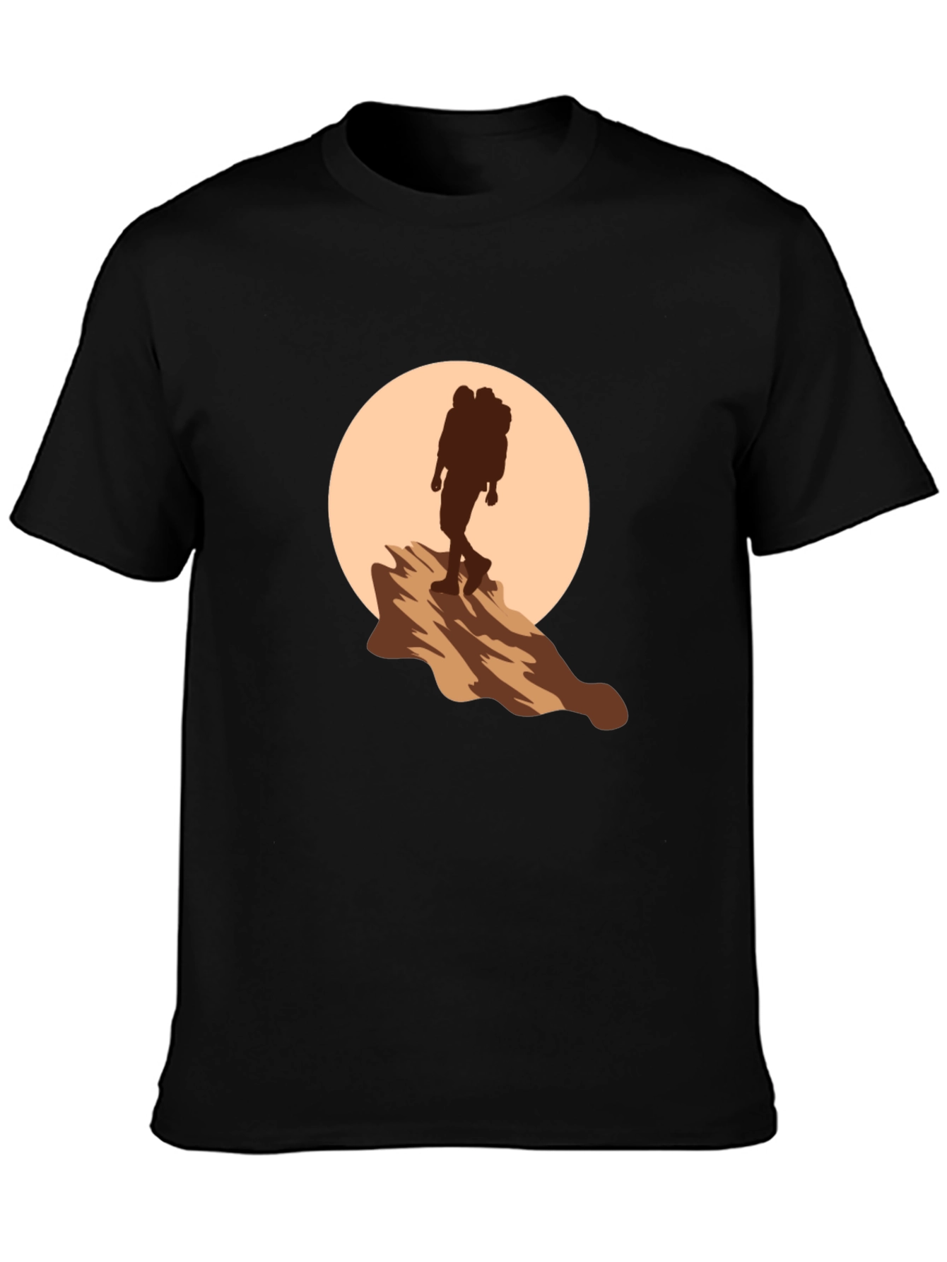 Black Hiking Silhouette Graphic Tee - Adventure Ready view 3