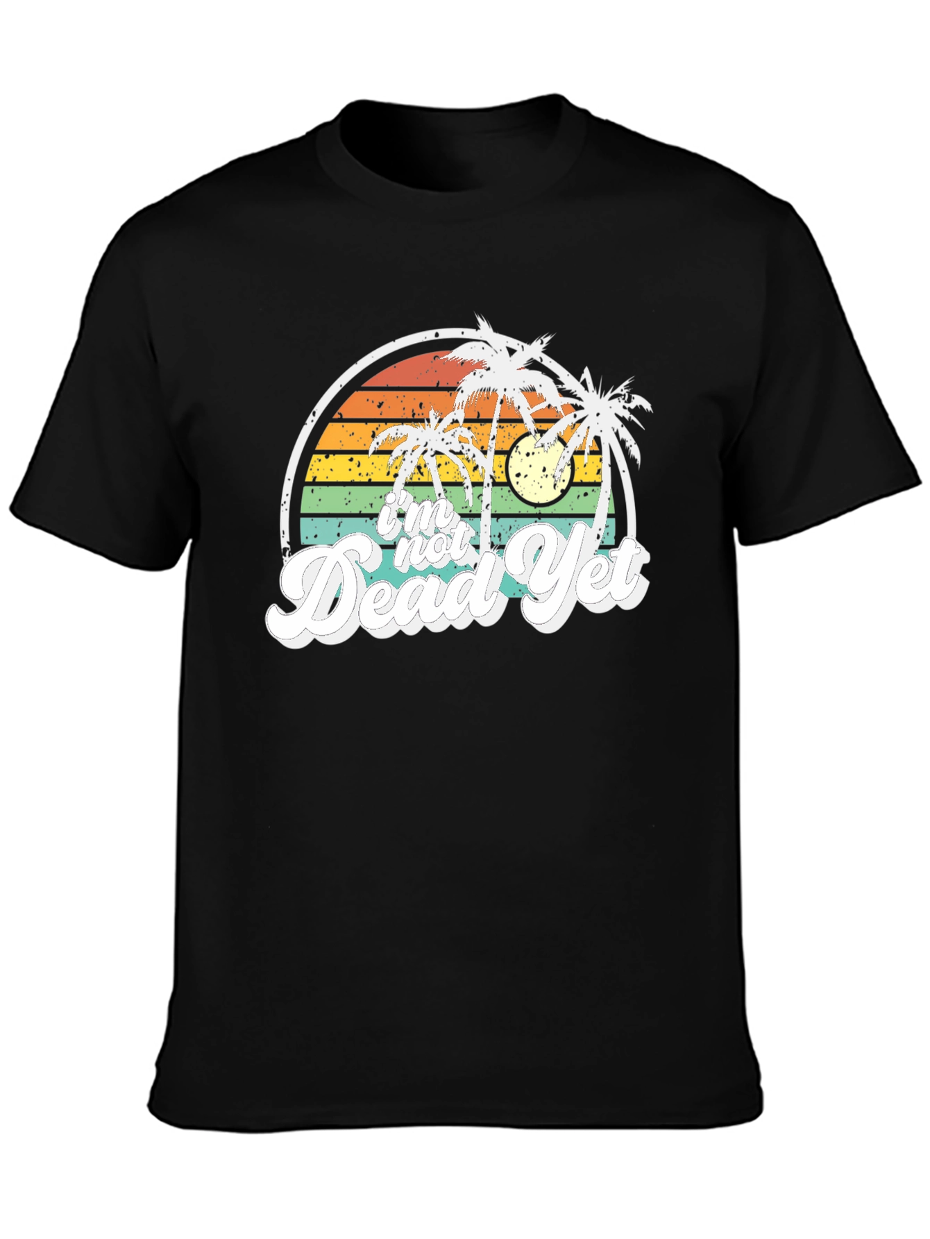 Black I'm Not Dead Yet Graphic T-Shirt view 3