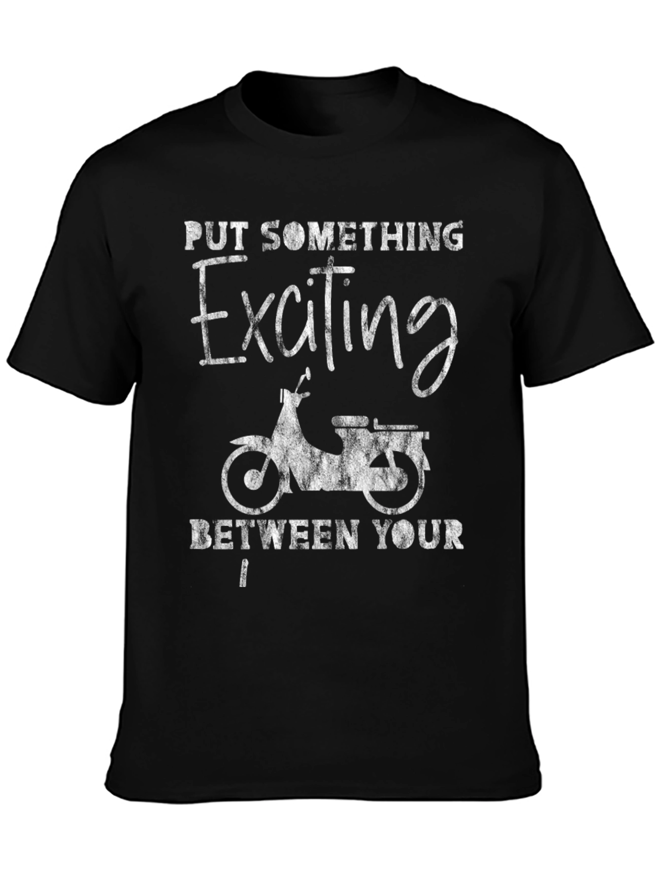 Black Exciting Scooter T-Shirt - Ride in Style! view 3